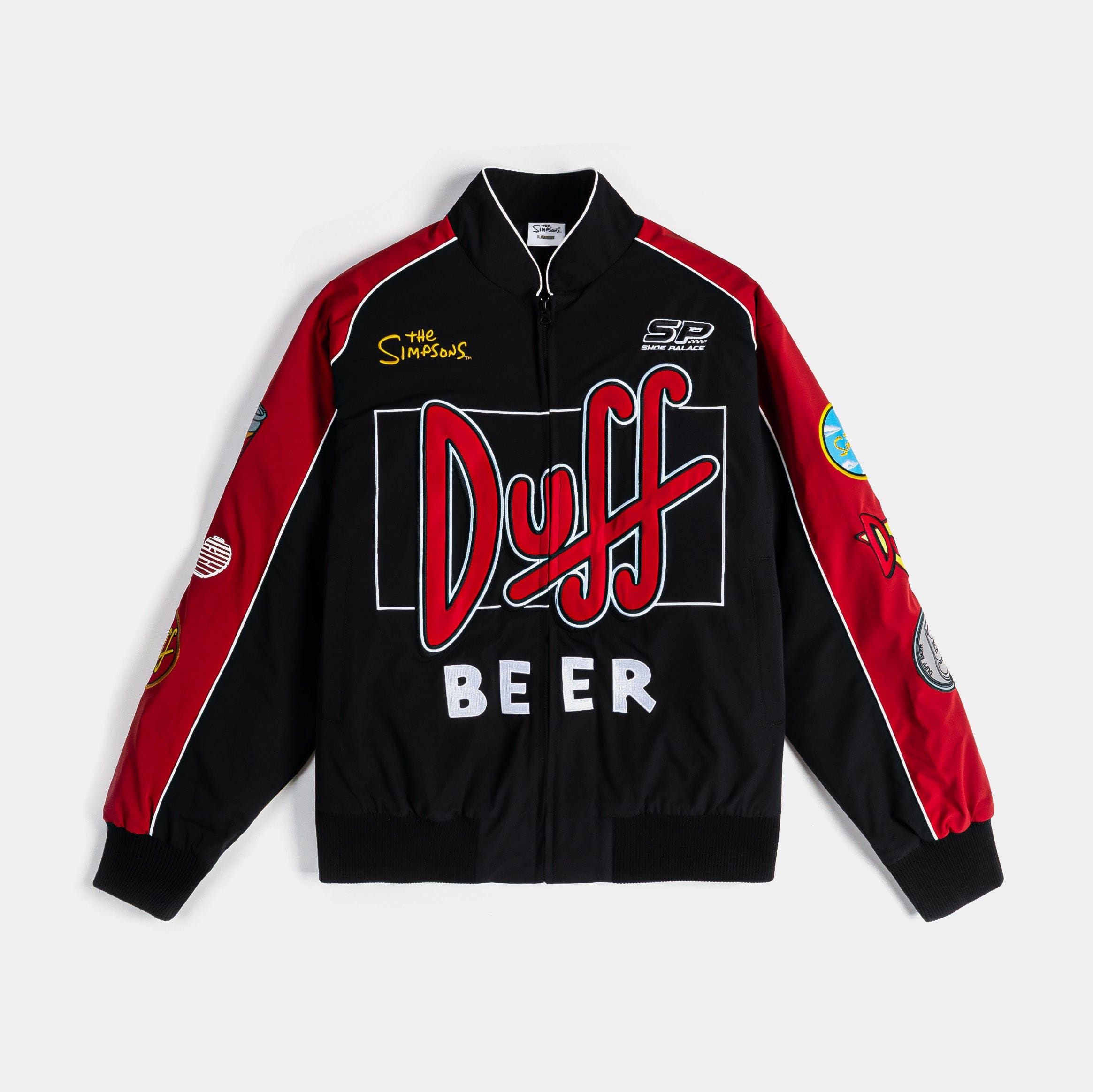 Simpsons x SP The Simpsons By Shoe Palace Duff Racing Mens Jacket (Black/Red)