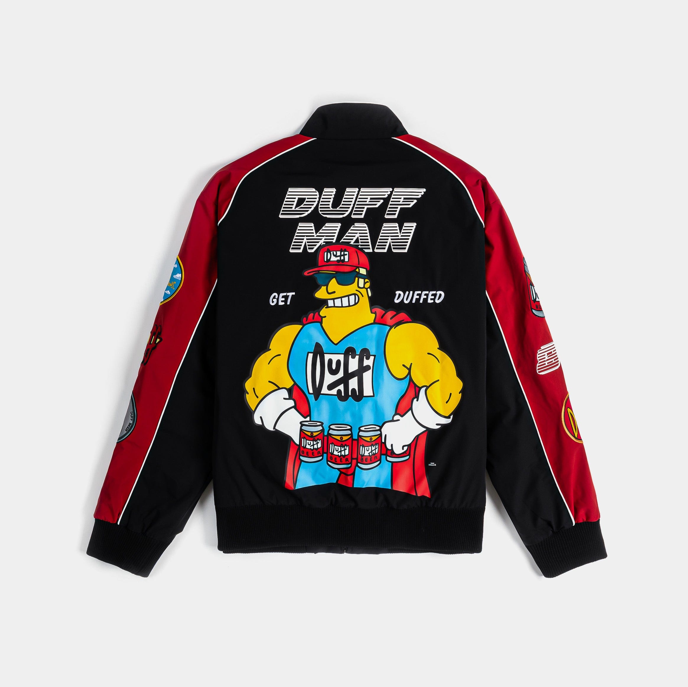 Simpsons x SP The Simpsons By Shoe Palace Duff Racing Mens Jacket (Black/Red)