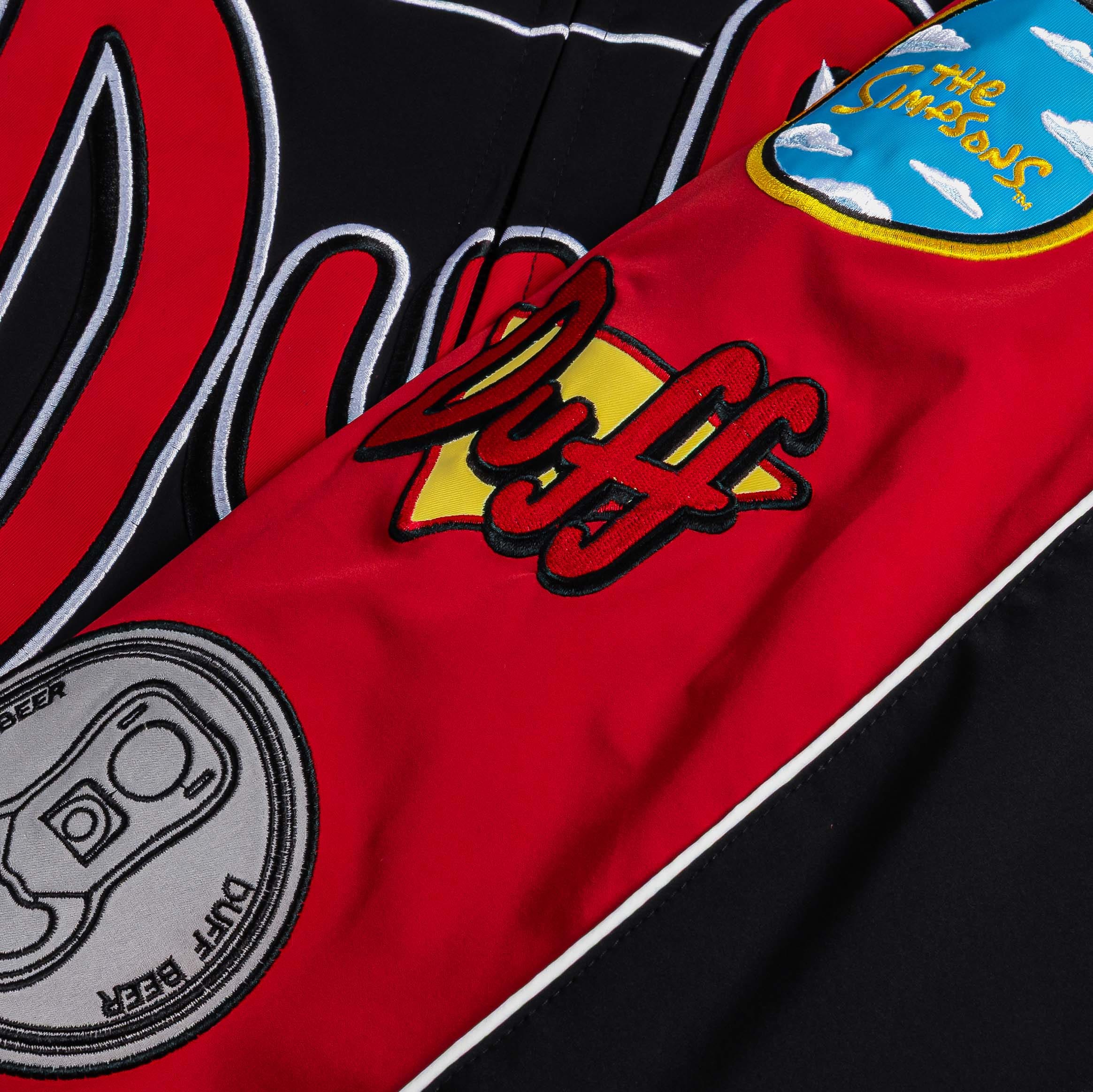 Simpsons x SP The Simpsons By Shoe Palace Duff Racing Mens Jacket (Black/Red)