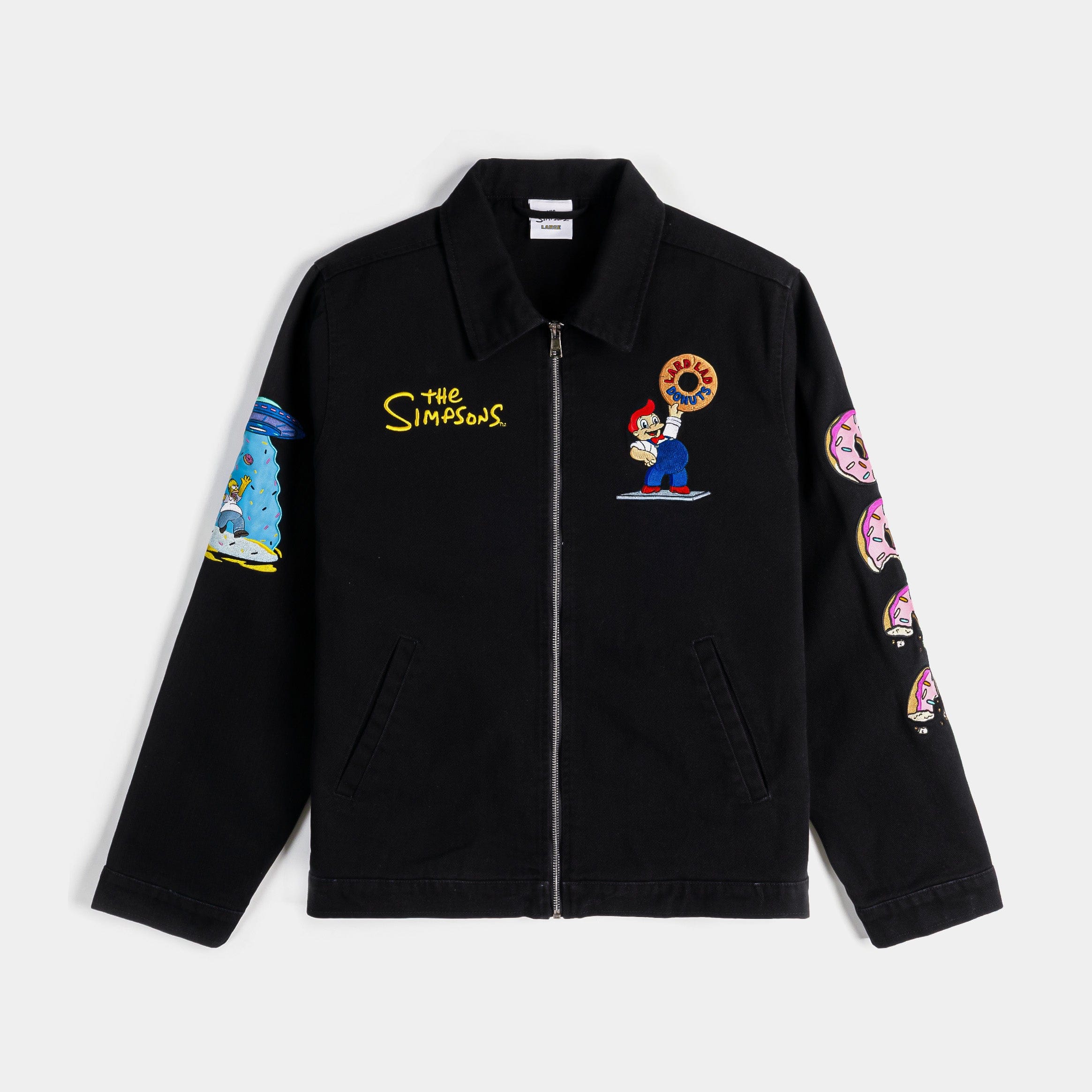 Simpsons x SP The Simpsons By Shoe Palace Donuts Work Mens Jacket (Black/Pink)