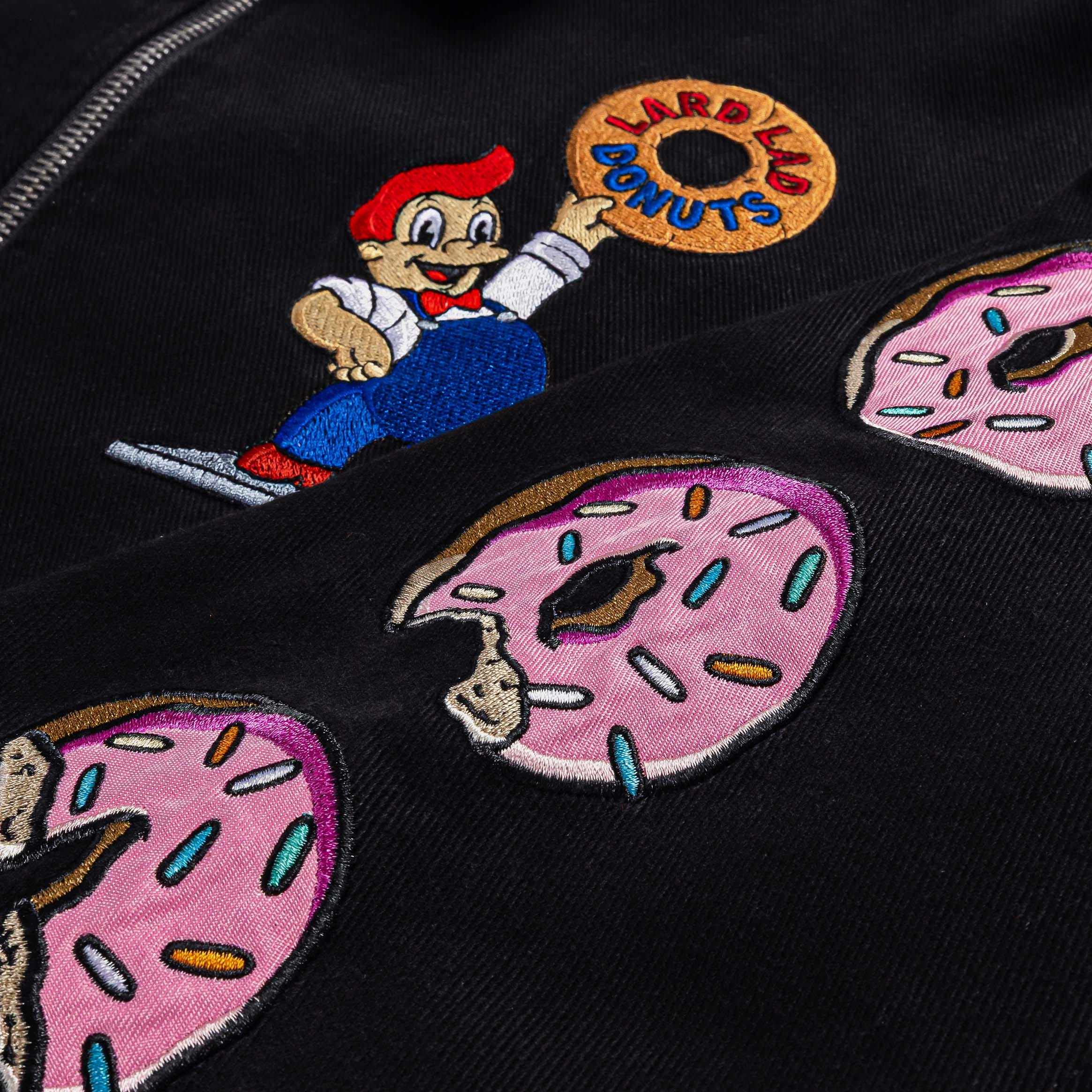 Simpsons x SP The Simpsons By Shoe Palace Donuts Work Mens Jacket (Black/Pink)