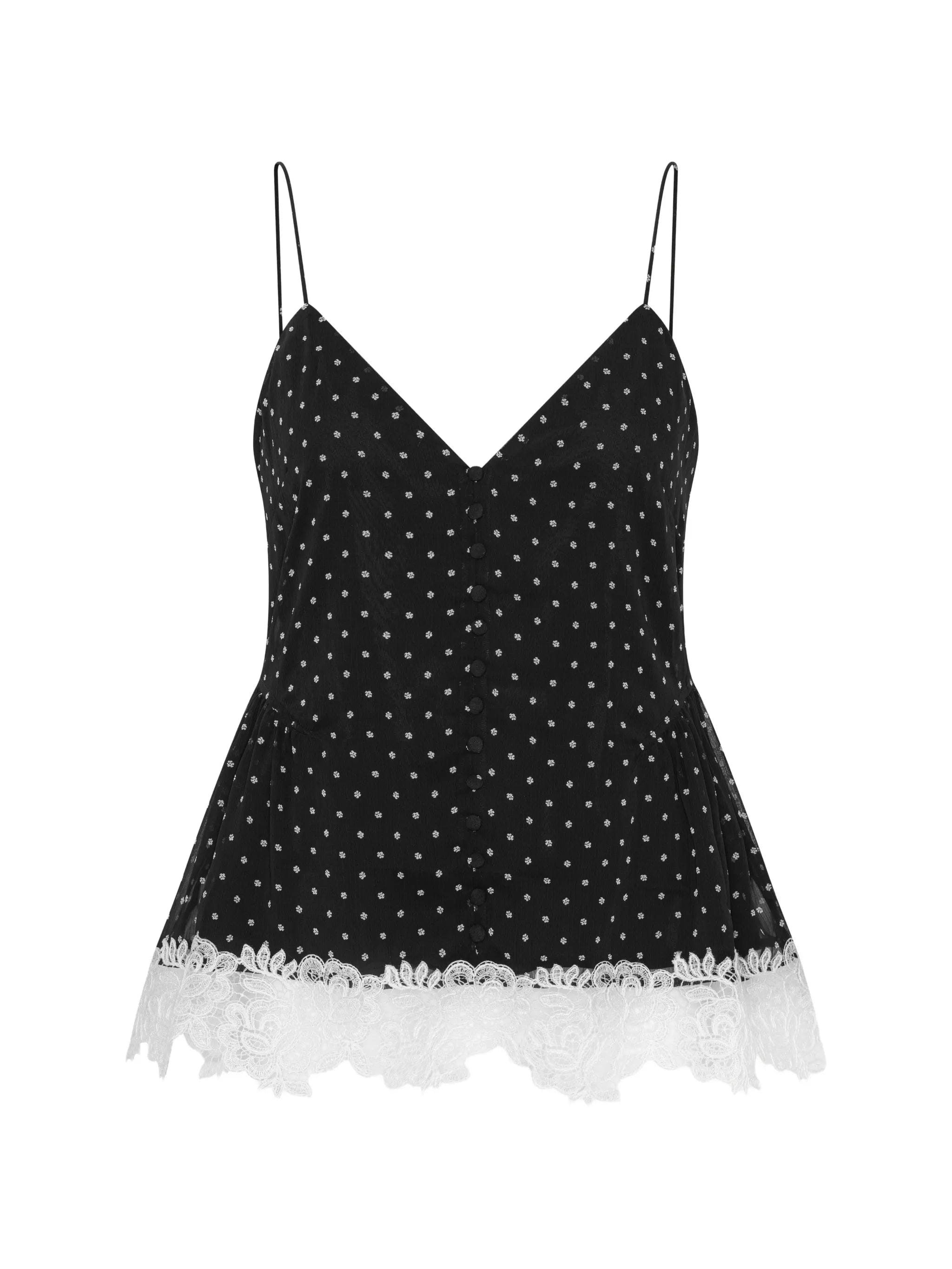 Rotate Birger Christensen polka - dot lace top