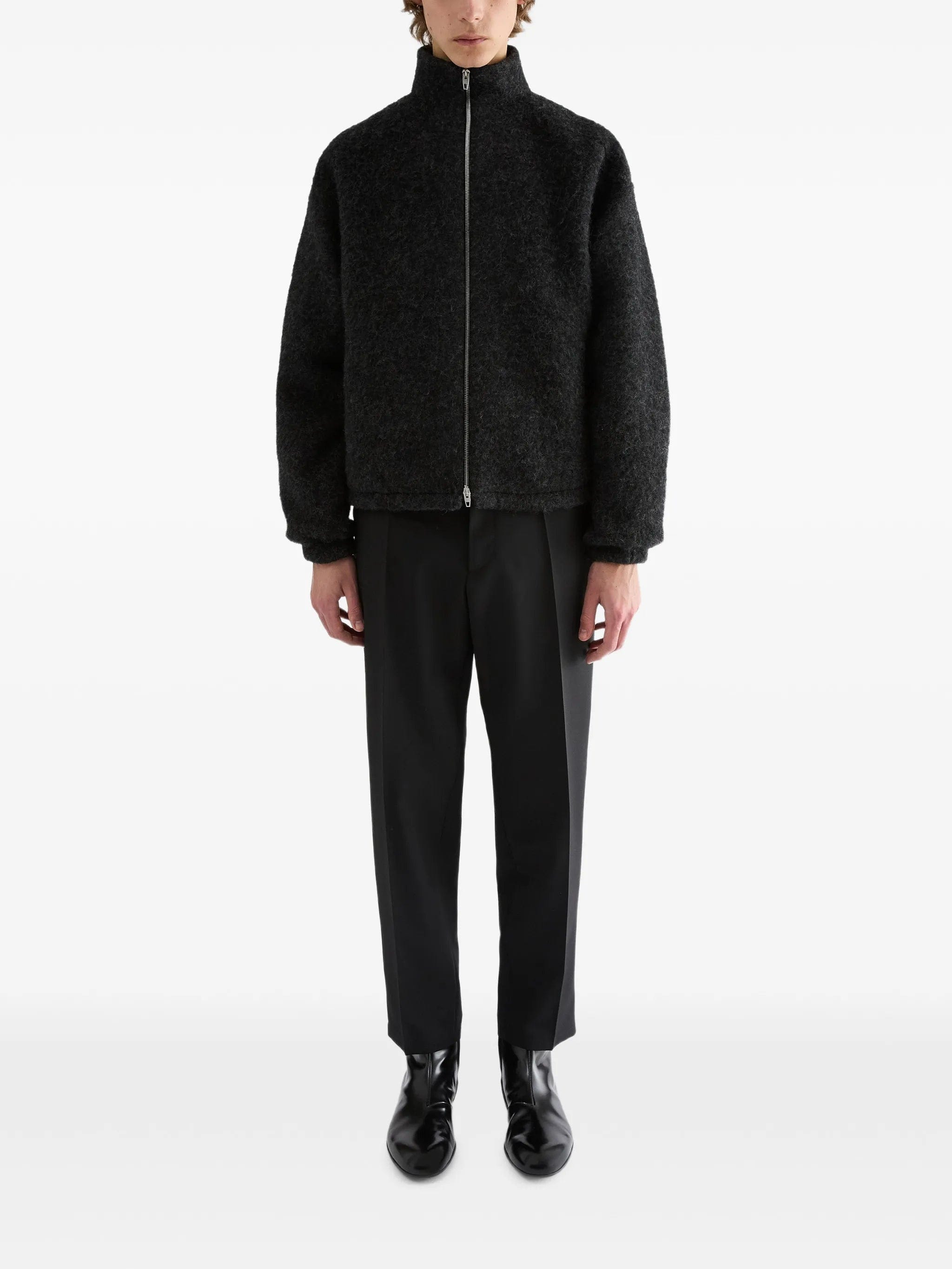 Jil Sander zip - up wool - fleece sweater