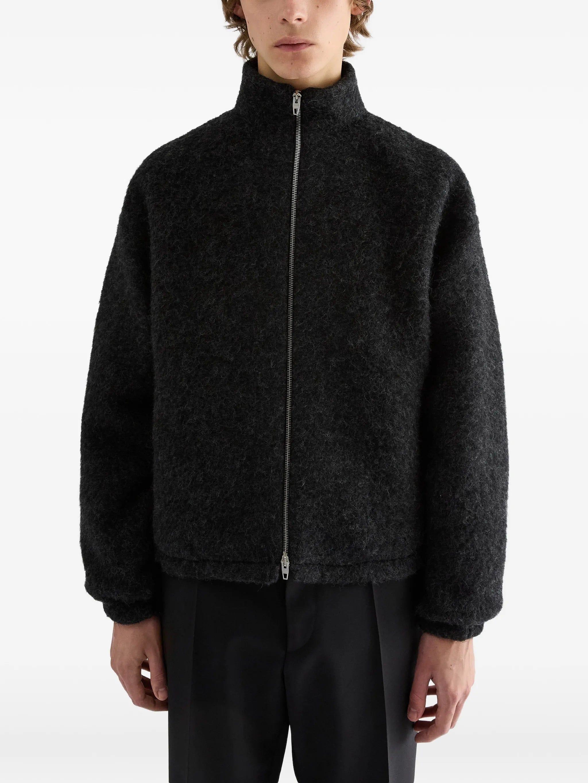 Jil Sander zip - up wool - fleece sweater