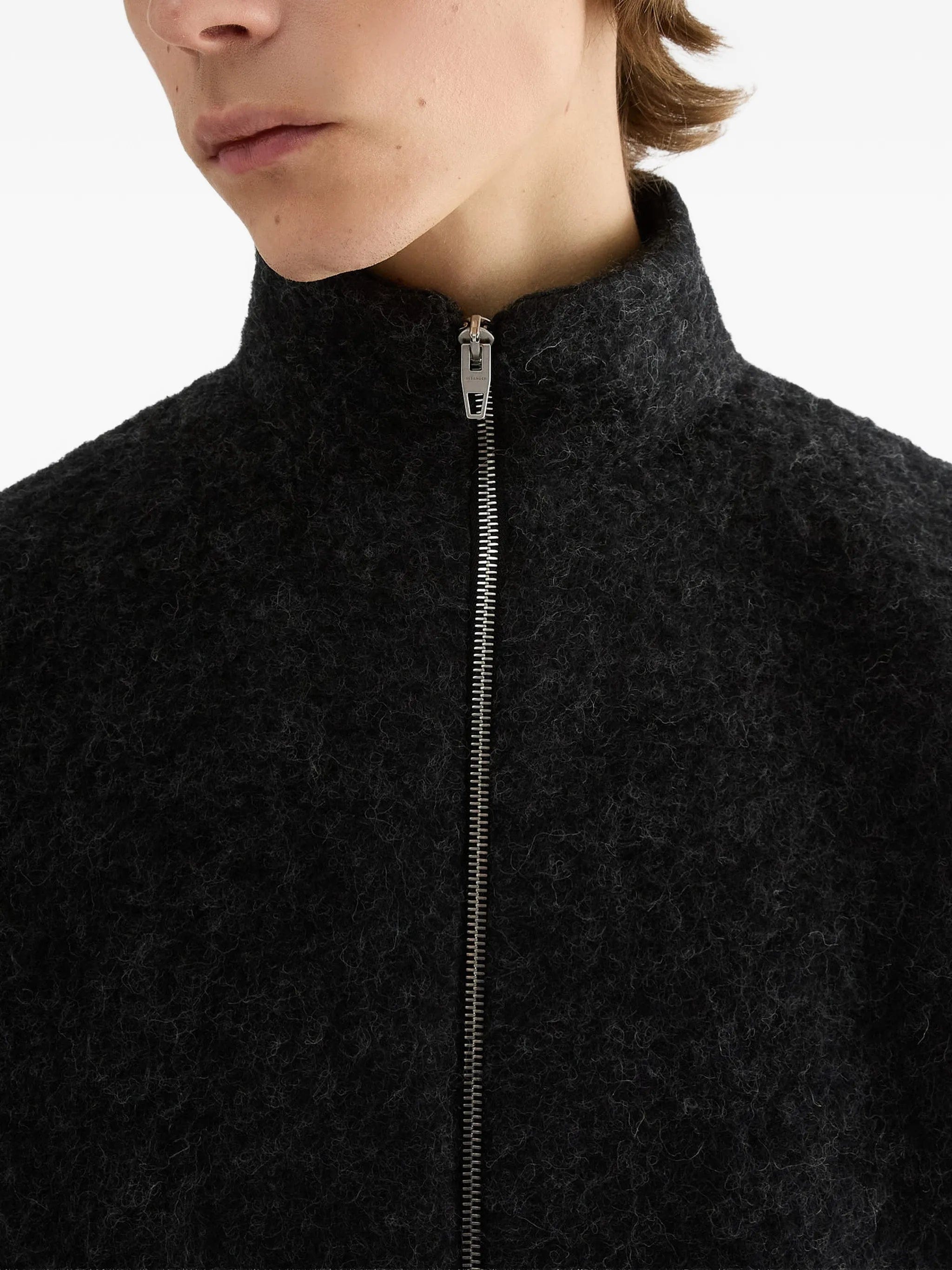 Jil Sander zip - up wool - fleece sweater
