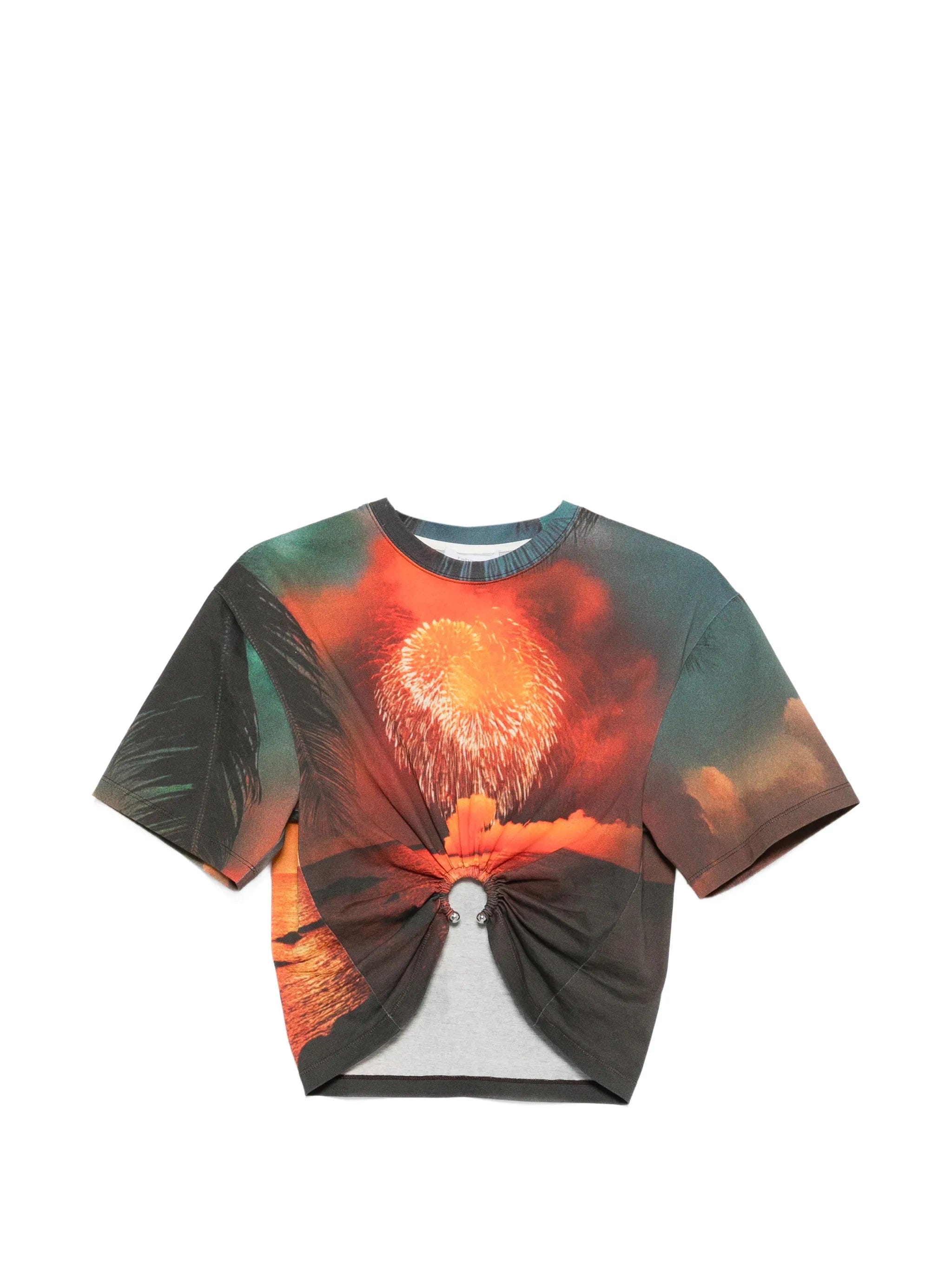 Rabanne ring fireworks - print T - shirt