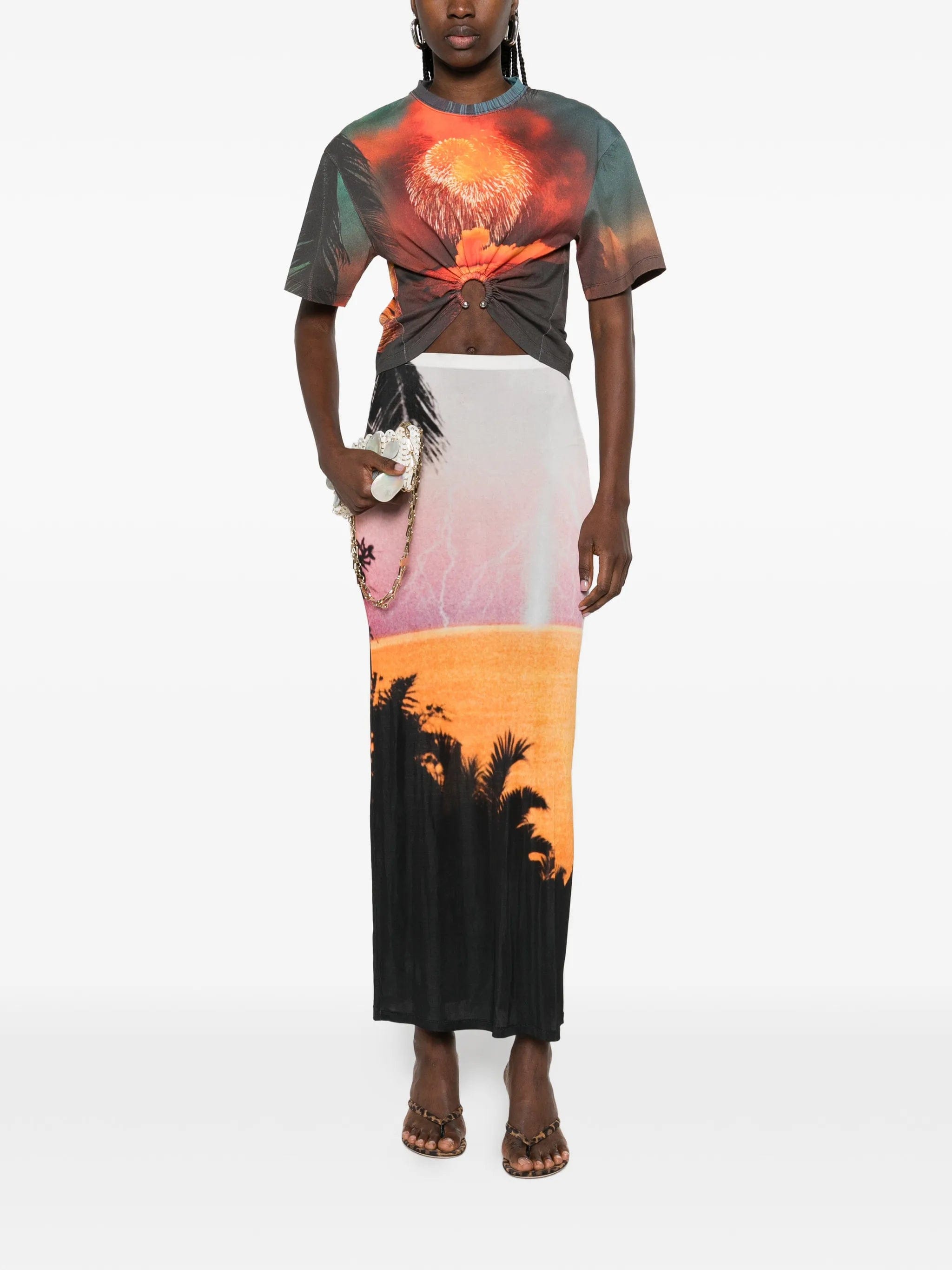 Rabanne ring fireworks - print T - shirt