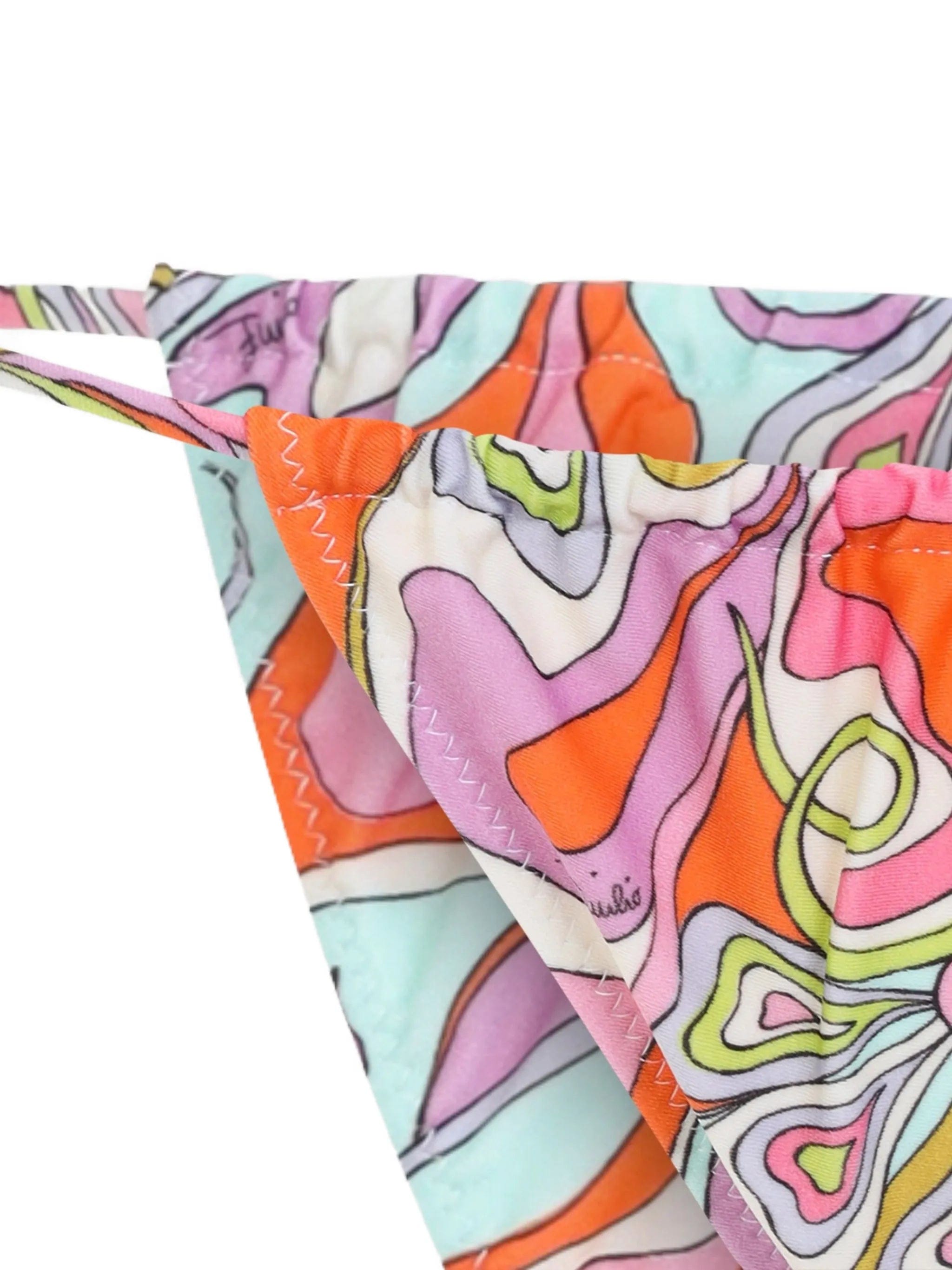 PUCCI abstract - print side - tie bikini bottoms