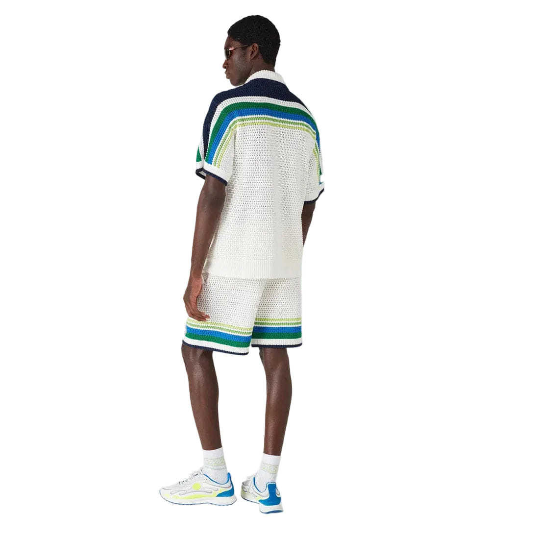 Casablanca Stripe Knit Short White Blue