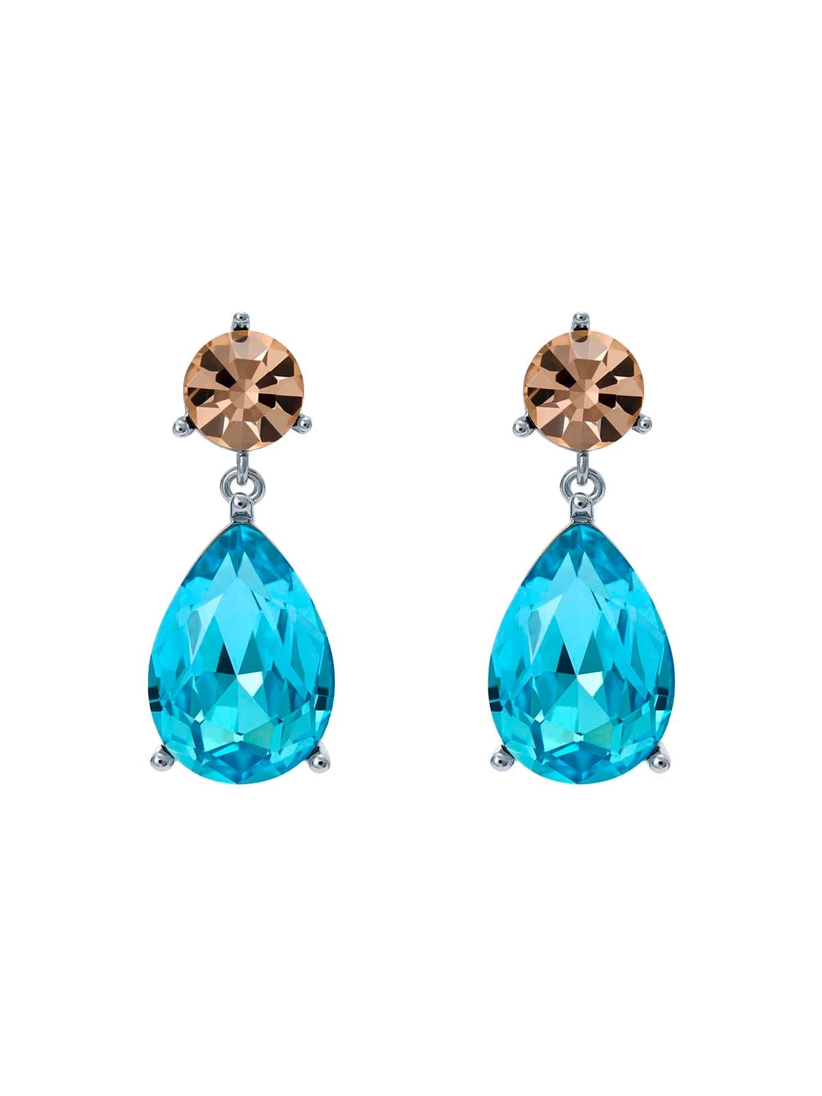 Ted Baker Teaire Crystal Teardrop Earrings Peach