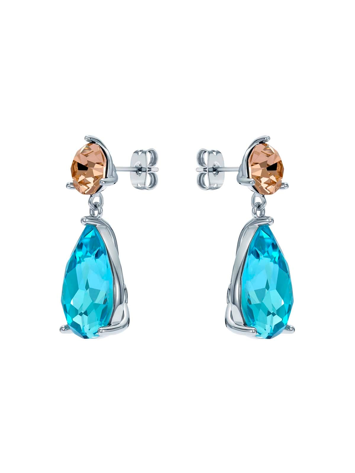 Ted Baker Teaire Crystal Teardrop Earrings Peach