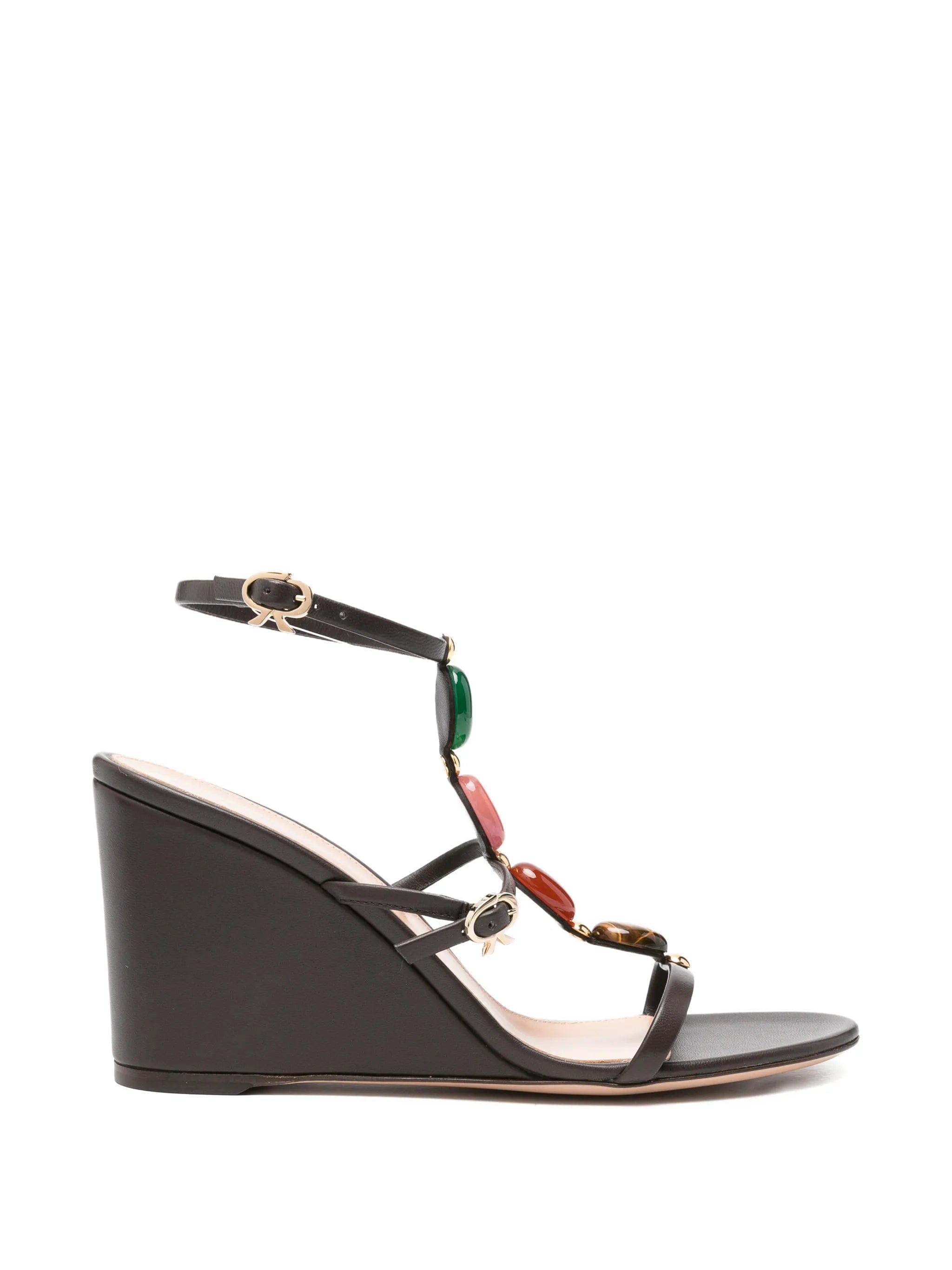 Gianvito Rossi Shanti stone - embellished wedge sandals