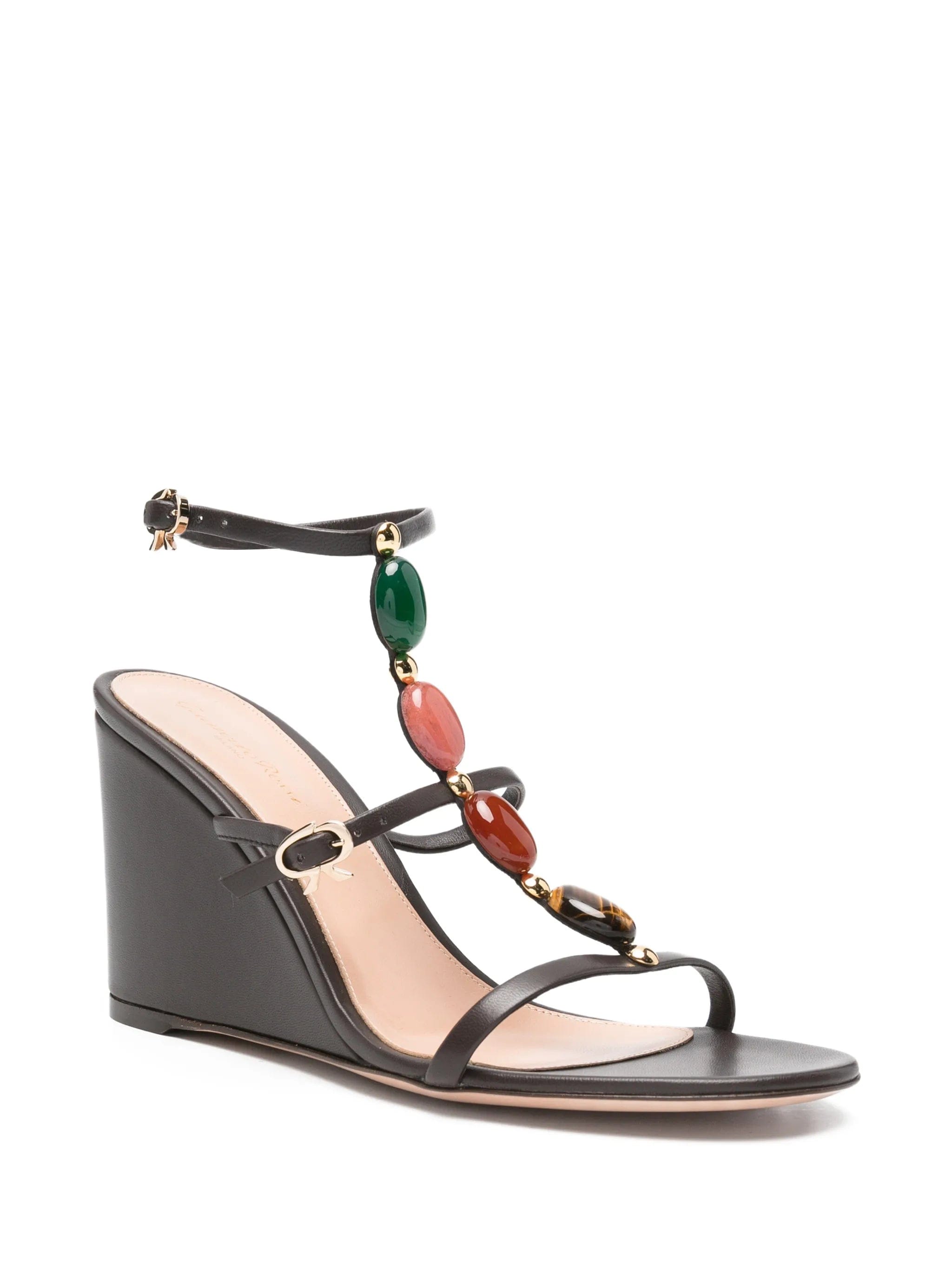 Gianvito Rossi Shanti stone - embellished wedge sandals