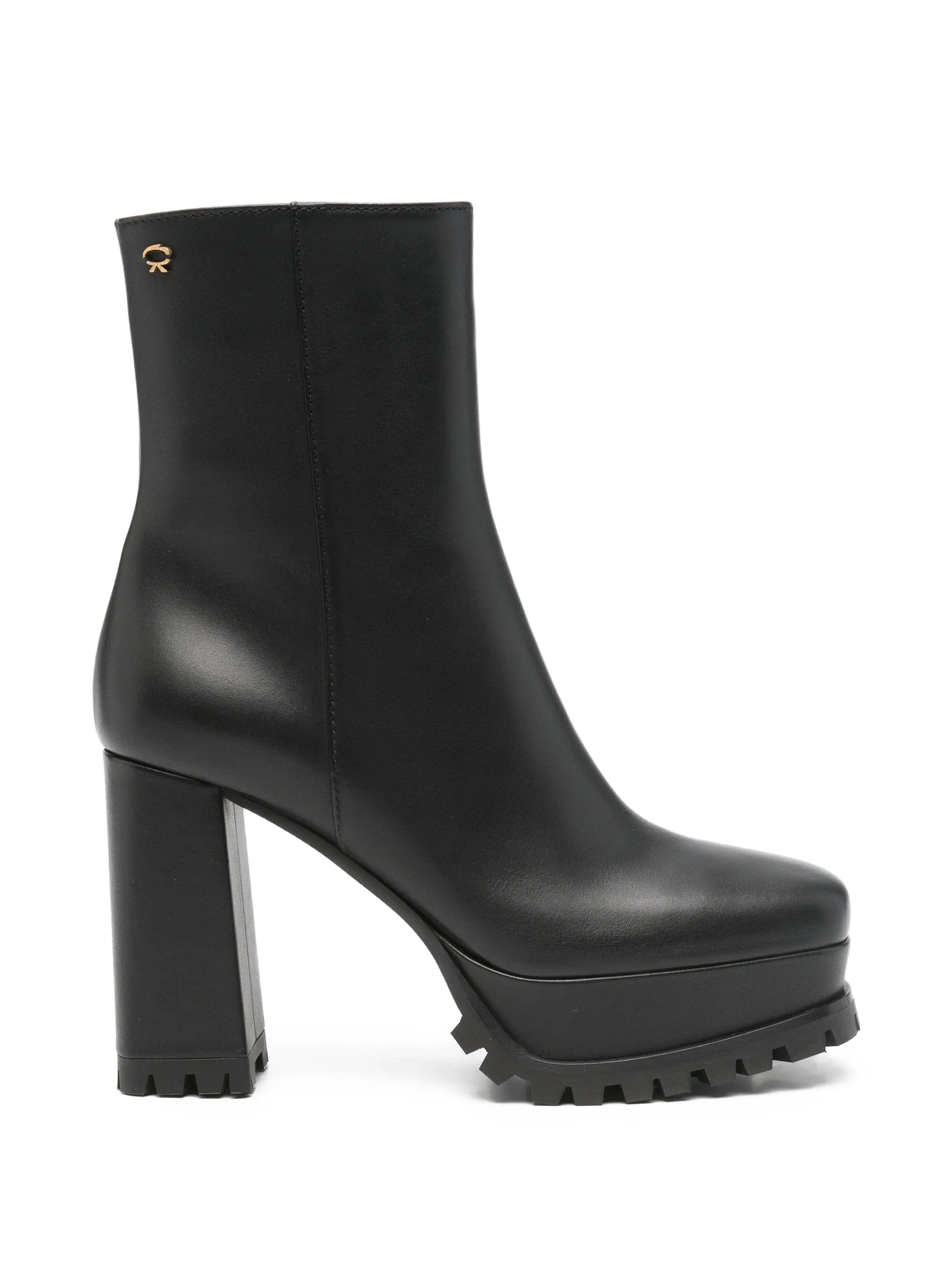 Gianvito Rossi block - heel leather ankle boots