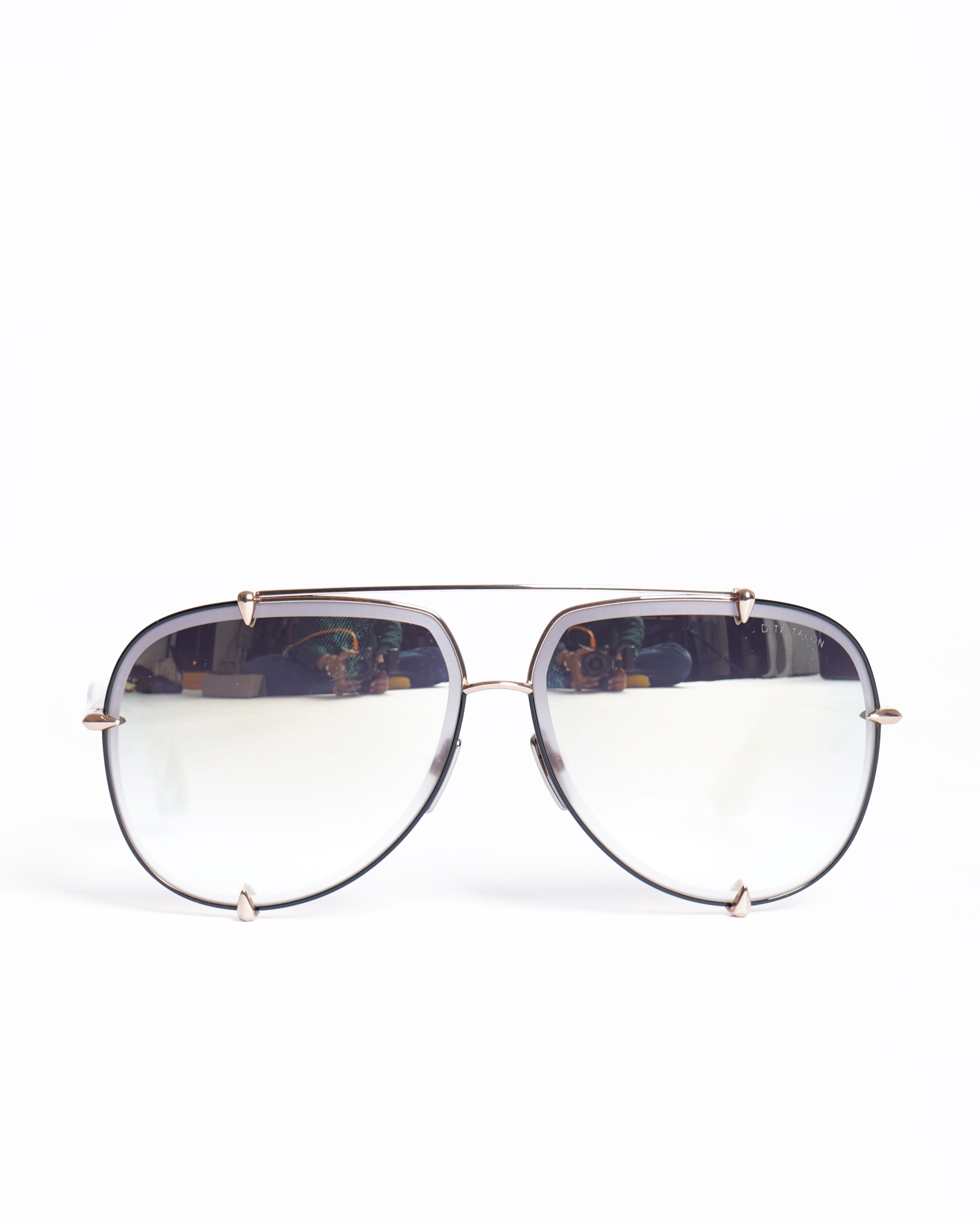 Dita New Dita talon aviator with black Rose gold mirorr titanium sunglasses