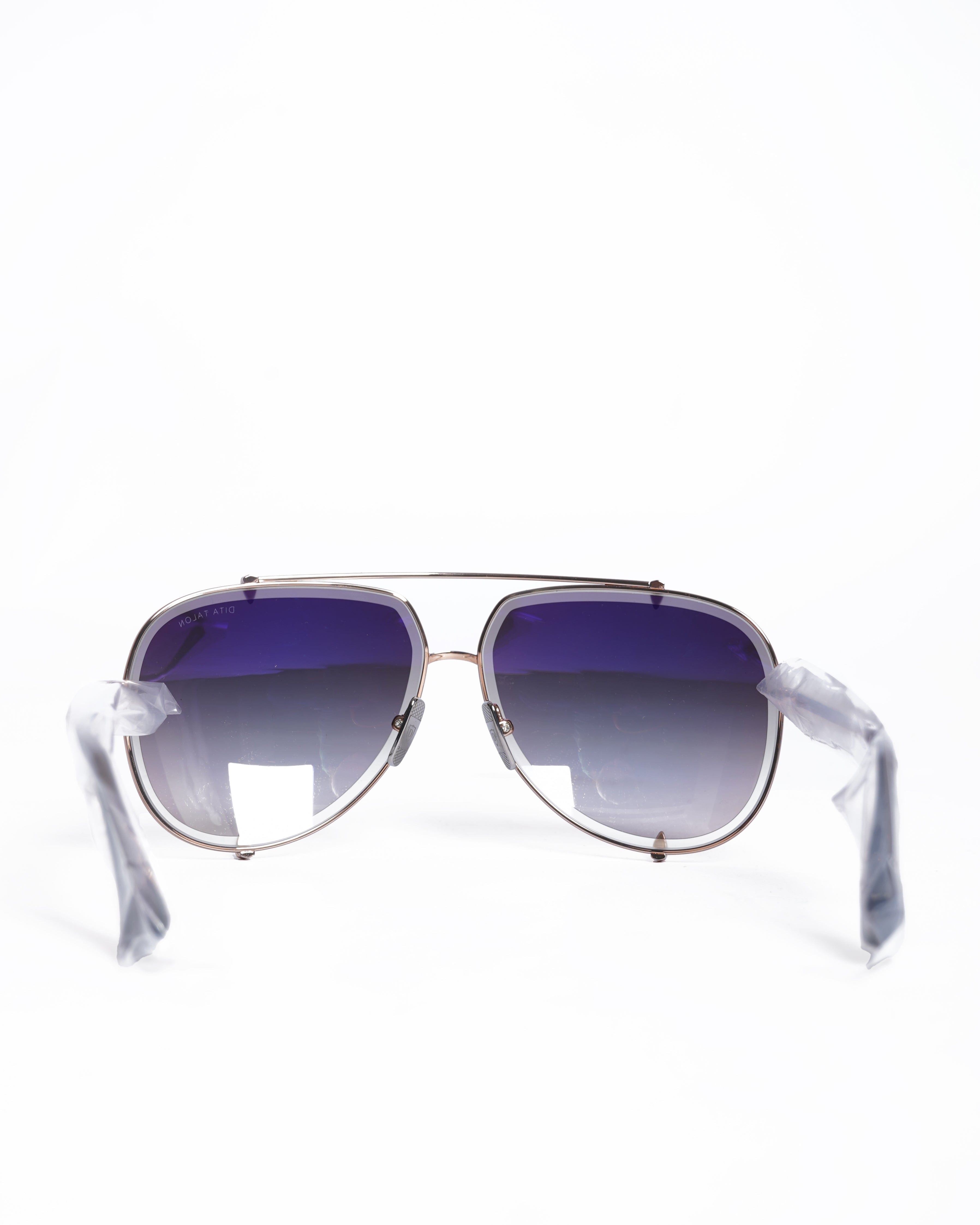 Dita New Dita talon aviator with black Rose gold mirorr titanium sunglasses