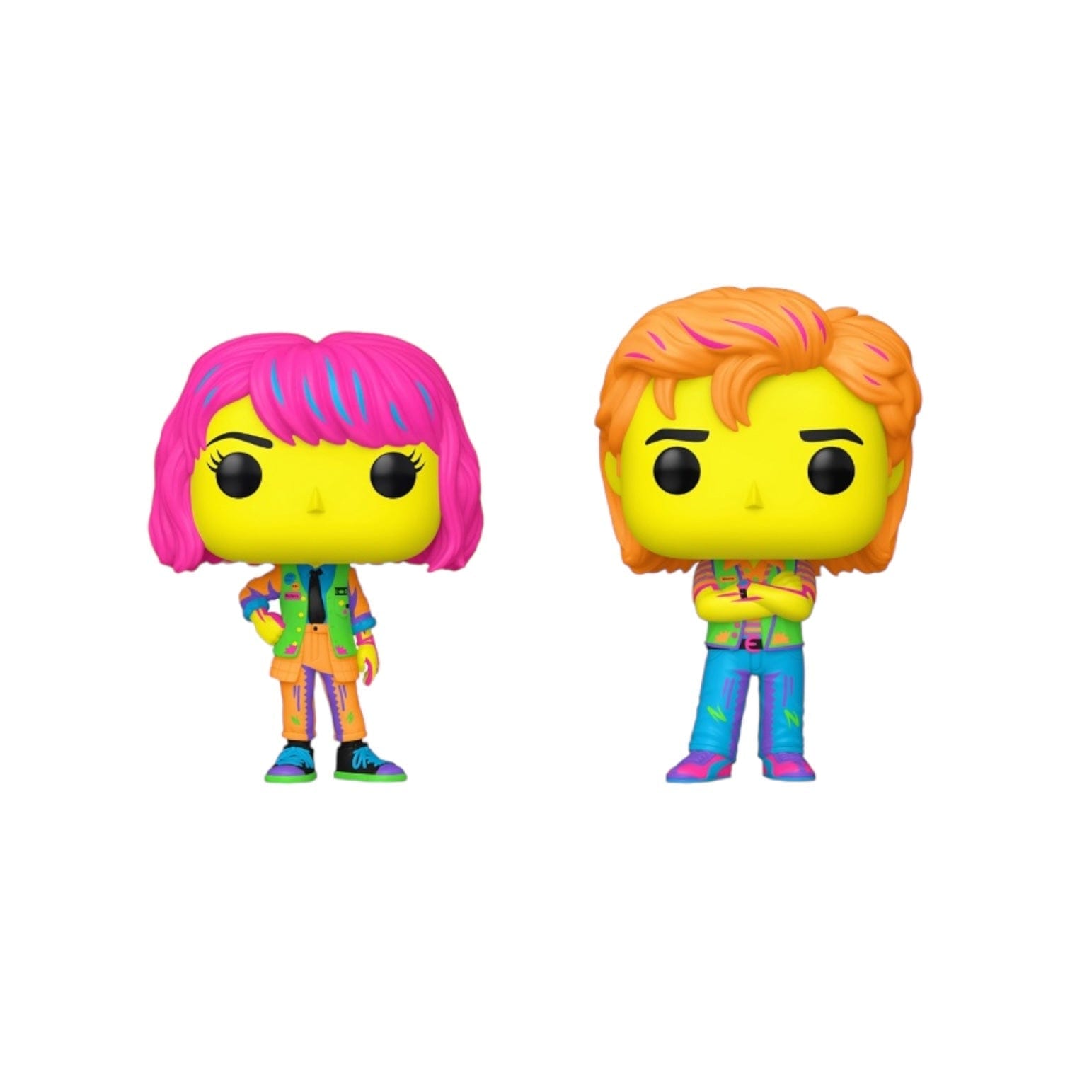 Stranger Things Robin & Steve (Blacklight) 2 Pack Funko Pop! - Stranger Things - Pop Figures Exclusive