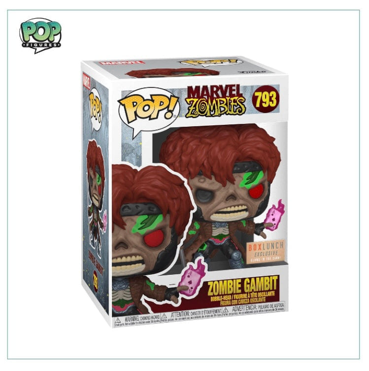 Funko Pop! Zombie Gambit (Glow In The Dark) #793 Funko Pop! Marvel Zombies, Box Lunch Exclusive