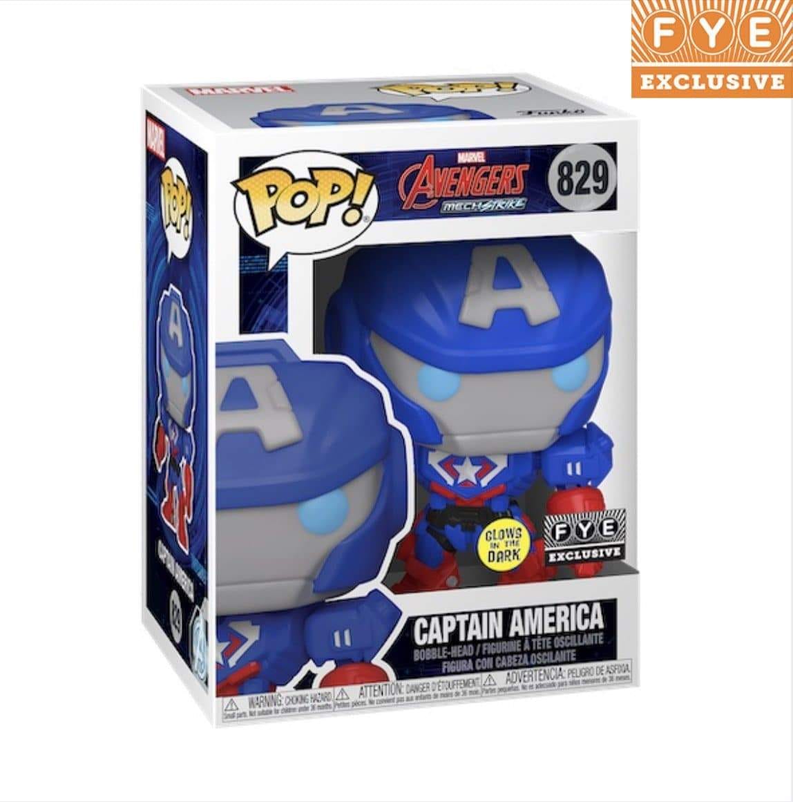 Funko Pop! Captain America #829 Funko Pop! Marvel Mech - FYE Exclusive