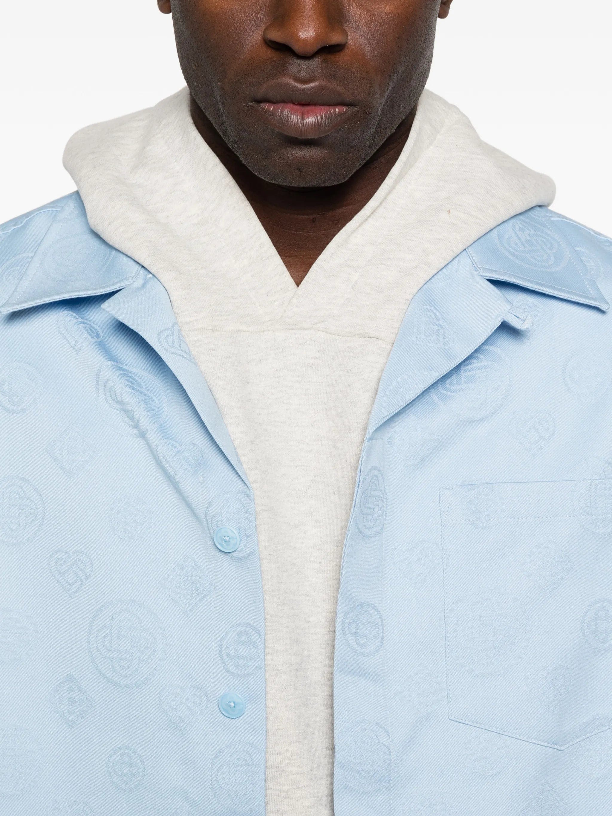 Casablanca monogram short - sleeve shirt