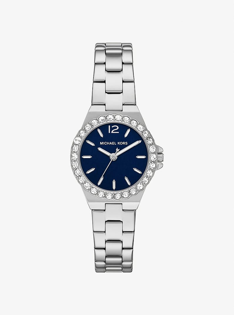 Mini Lennox Pavé Silver-Tone Watch