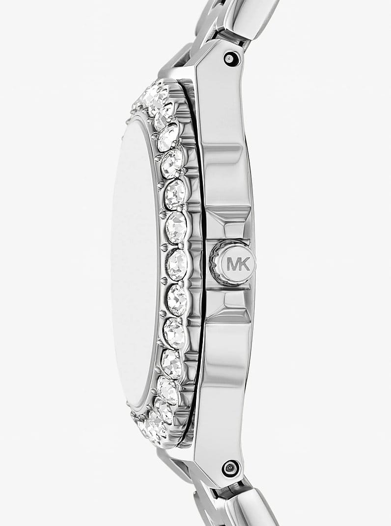 Mini Lennox Pavé Silver-Tone Watch