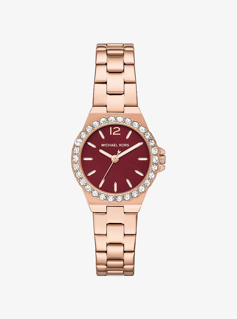Mini Lennox Pavé Rose Gold-Tone Watch