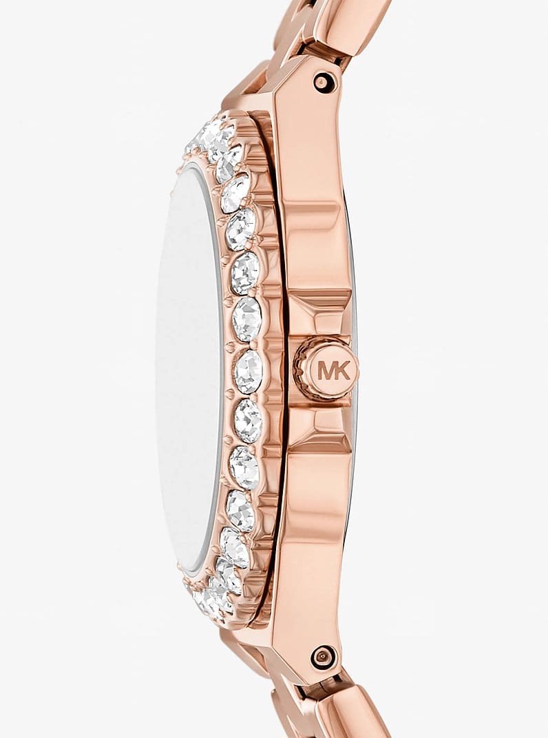Mini Lennox Pavé Rose Gold-Tone Watch