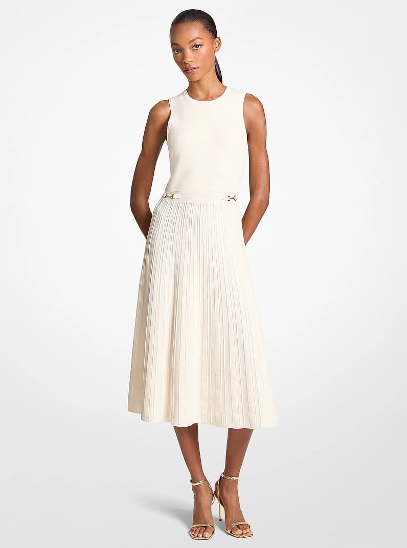Stretch Knit Midi Dress