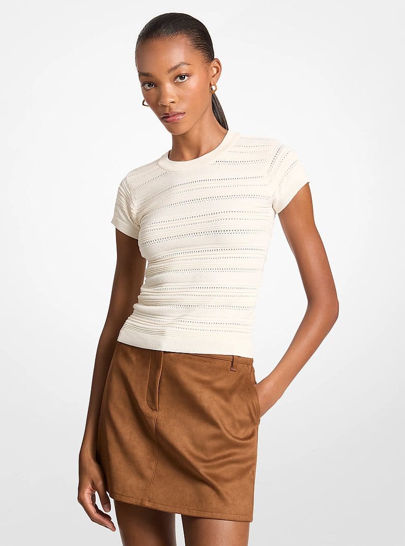 Knit Short-Sleeve Top
