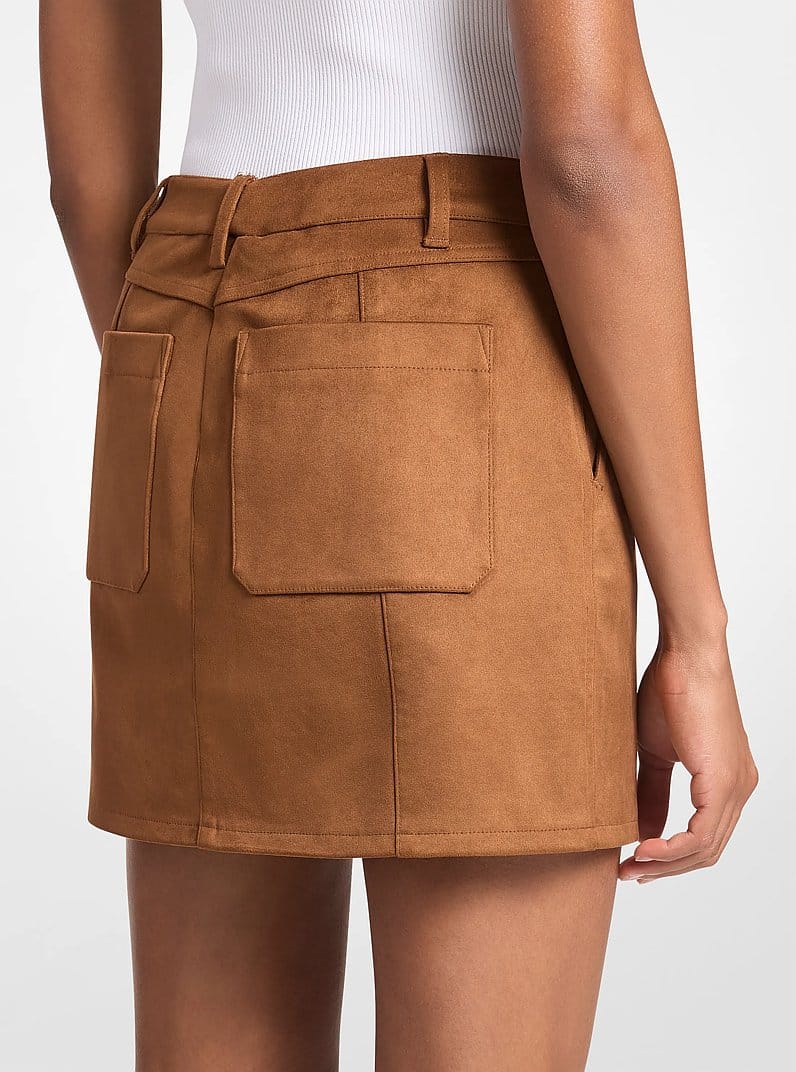 Polyester Microsuede Mini Skirt