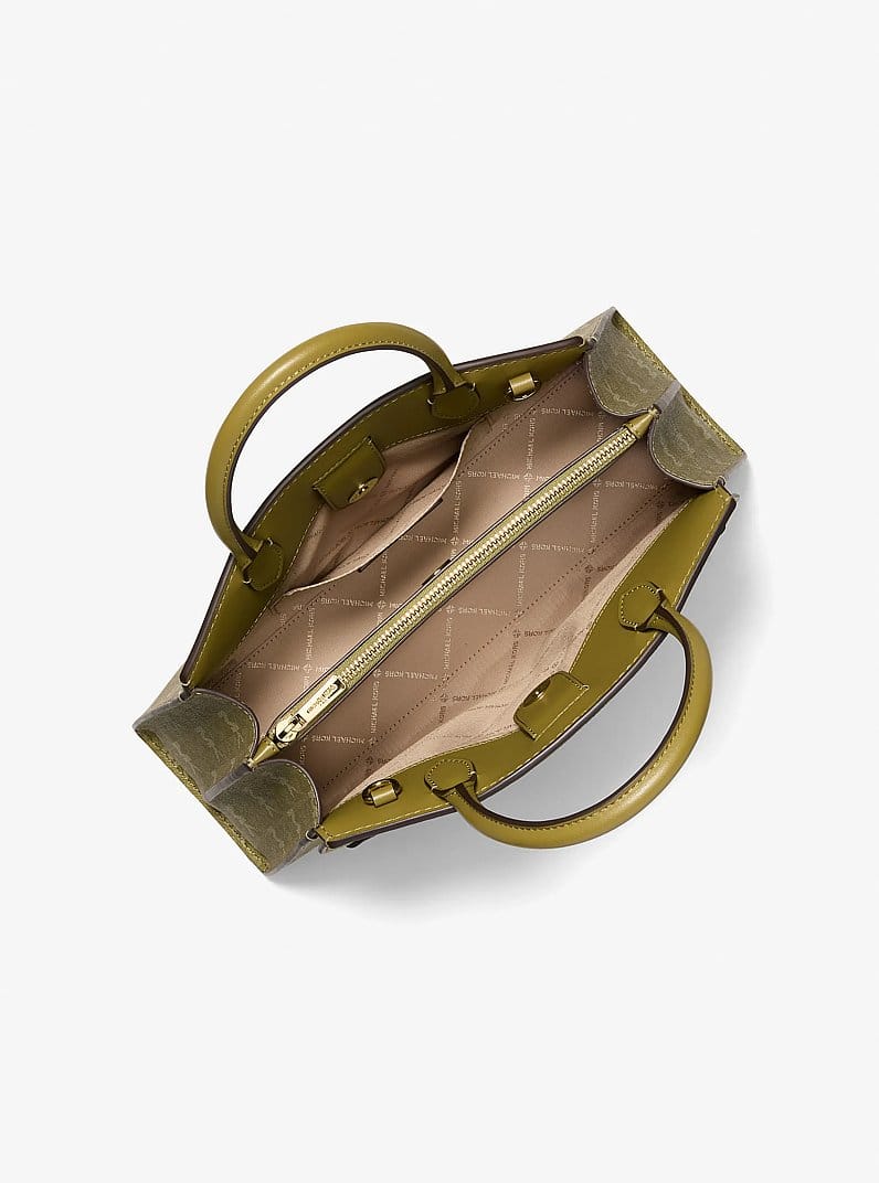 Greta Medium Signature Logo Satchel