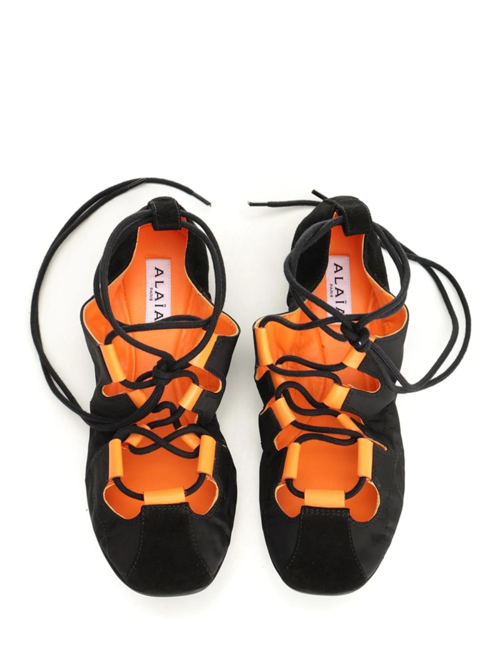 Alaïa lace - up ballet flats