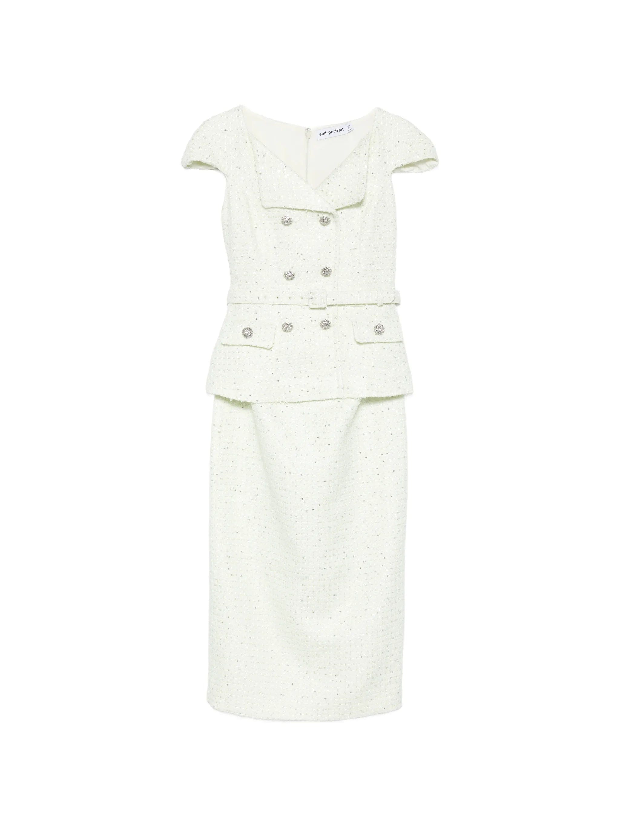 Self-Portrait embellished double - breasted dress