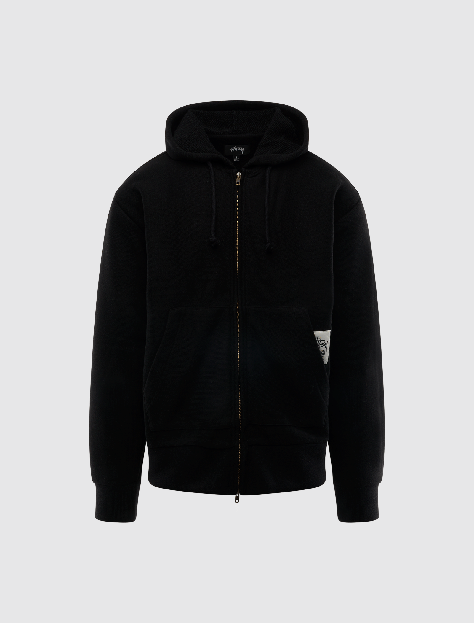 STÜSSY BRASS ZIP KNIT HOODIE
