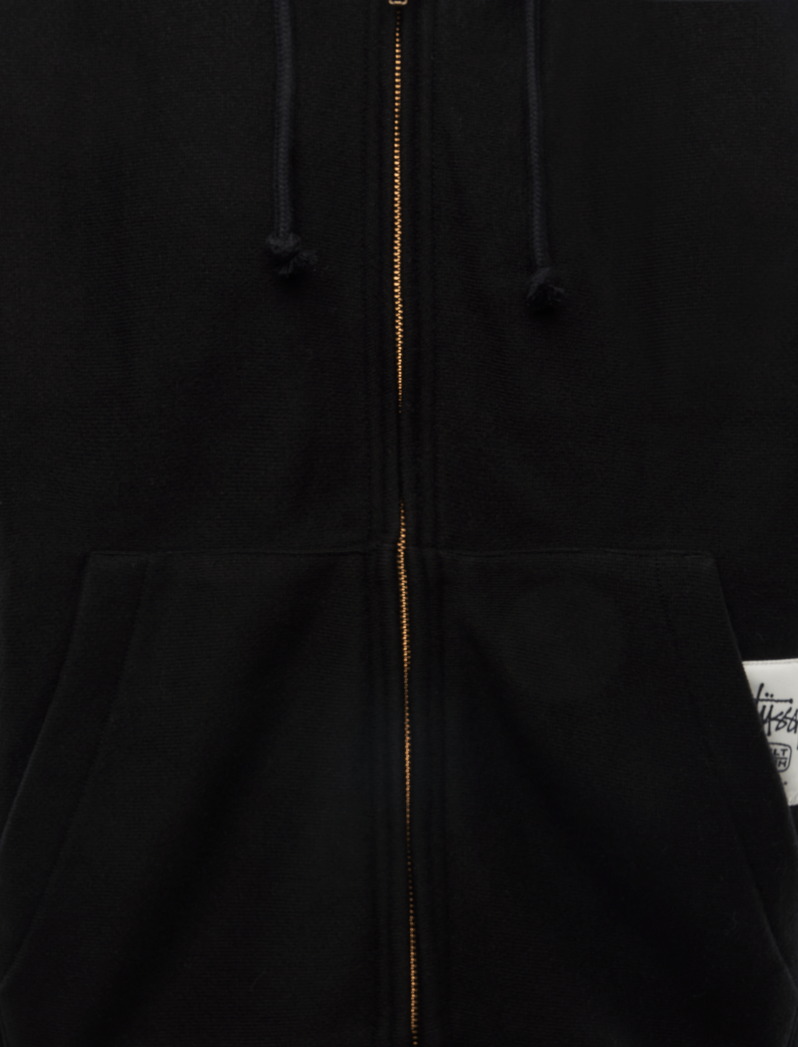 STÜSSY BRASS ZIP KNIT HOODIE