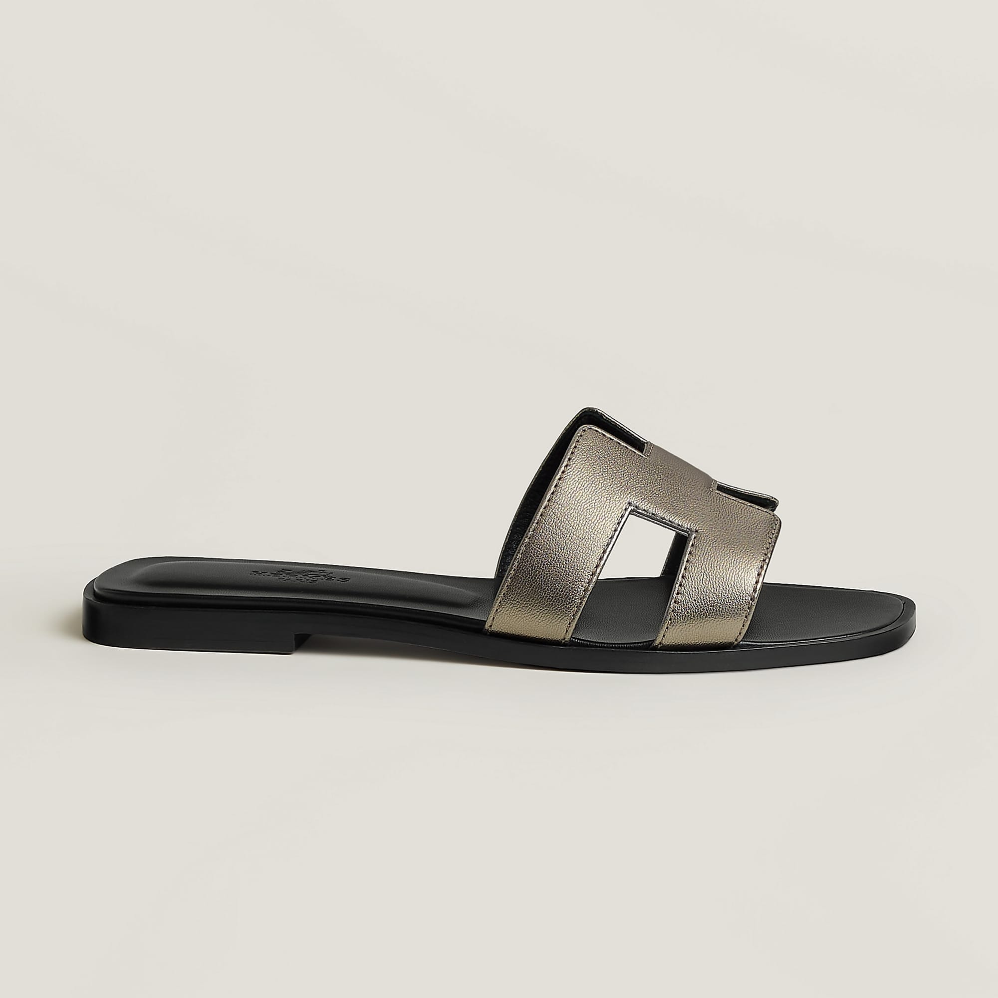 Hermès Oran sandals Champagne