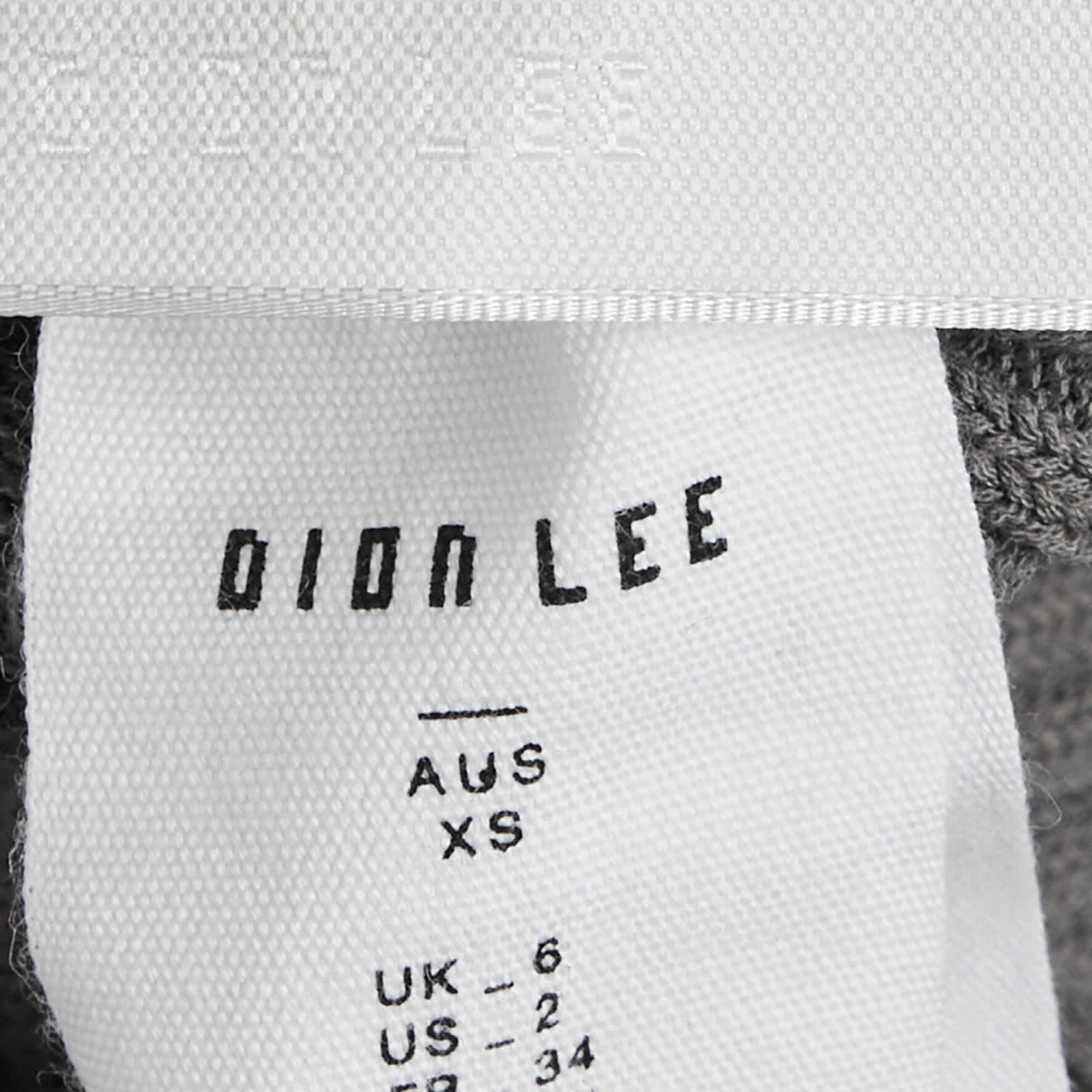 Dion Lee Grey Knit Muscular Twist Tank Top