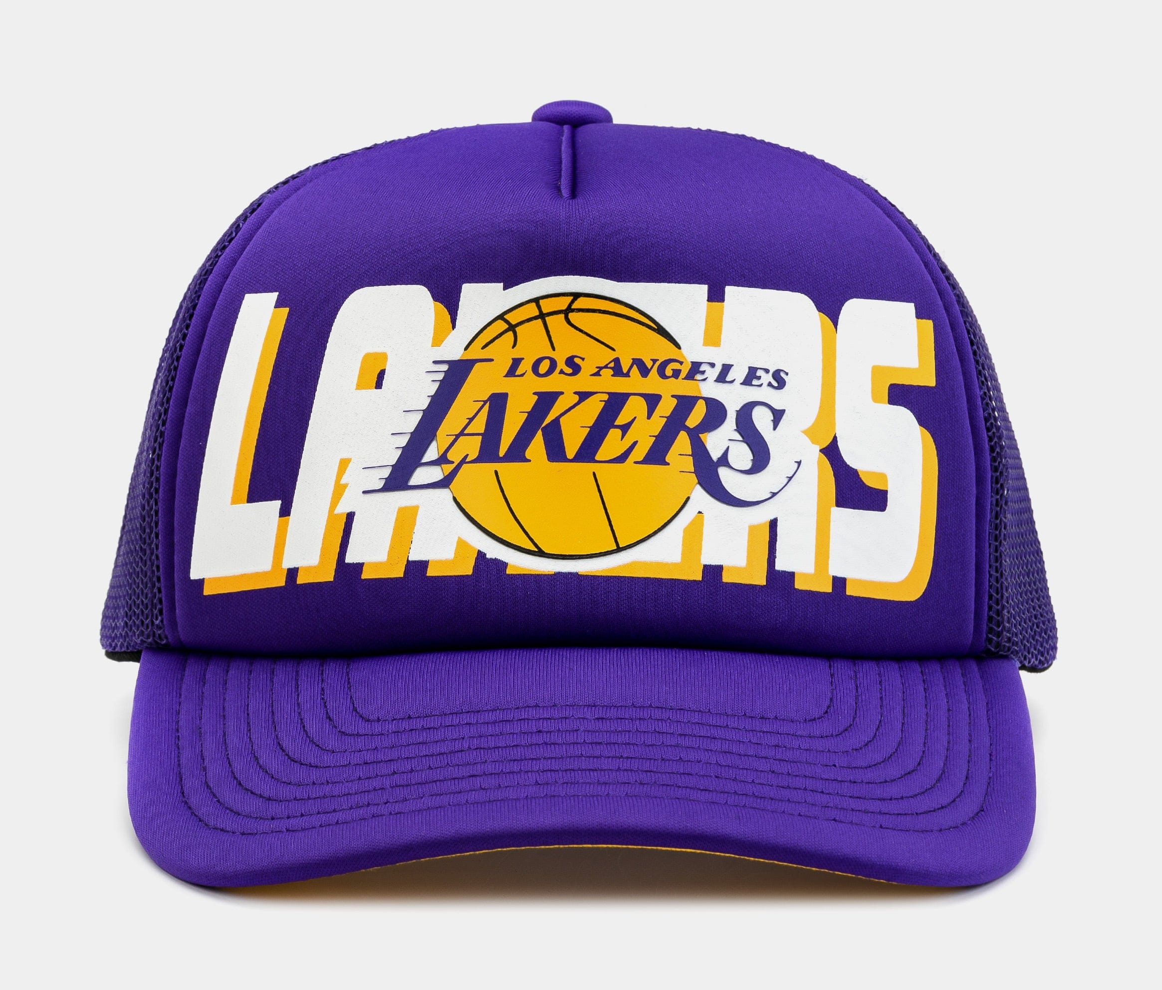 Mitchell & NESS Los Angeles Lakers Billboard Trucker Mens Hats (Purple)