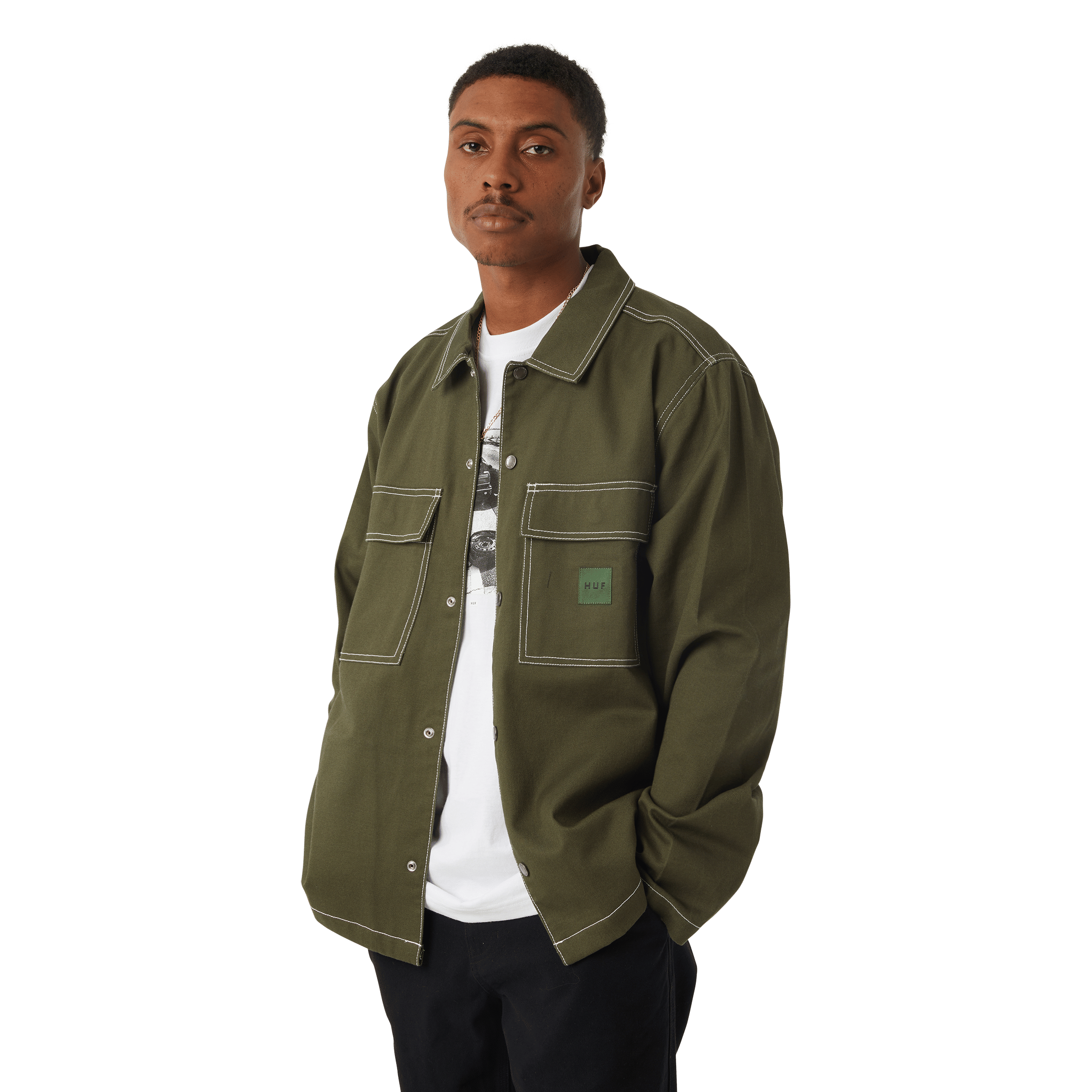 HUF Mason Shacket (Hunter Green)