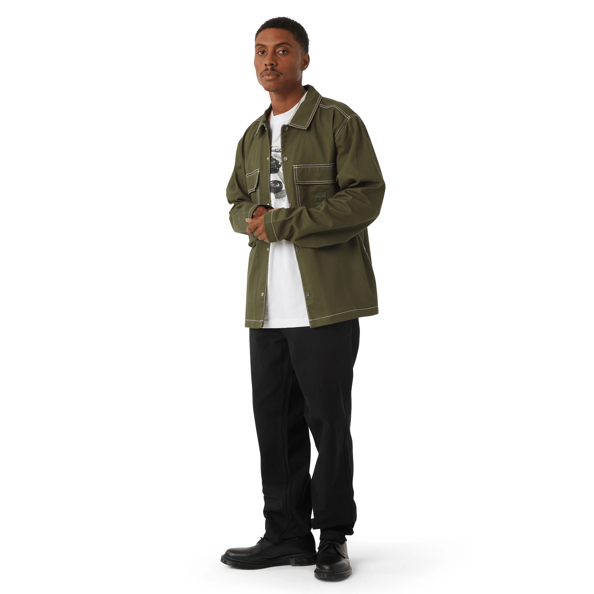 HUF Mason Shacket (Hunter Green)