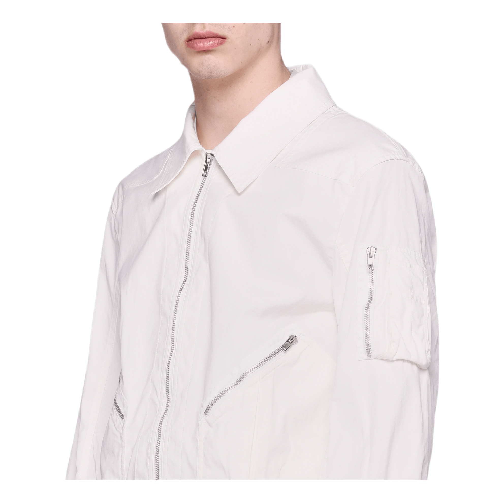 Helmut Lang Aviator Jacket White