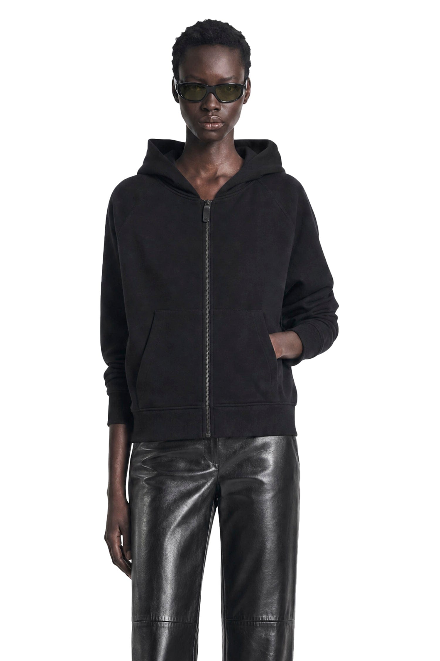 S MAX MARA Technical Cotton Zip - Up Hoodie