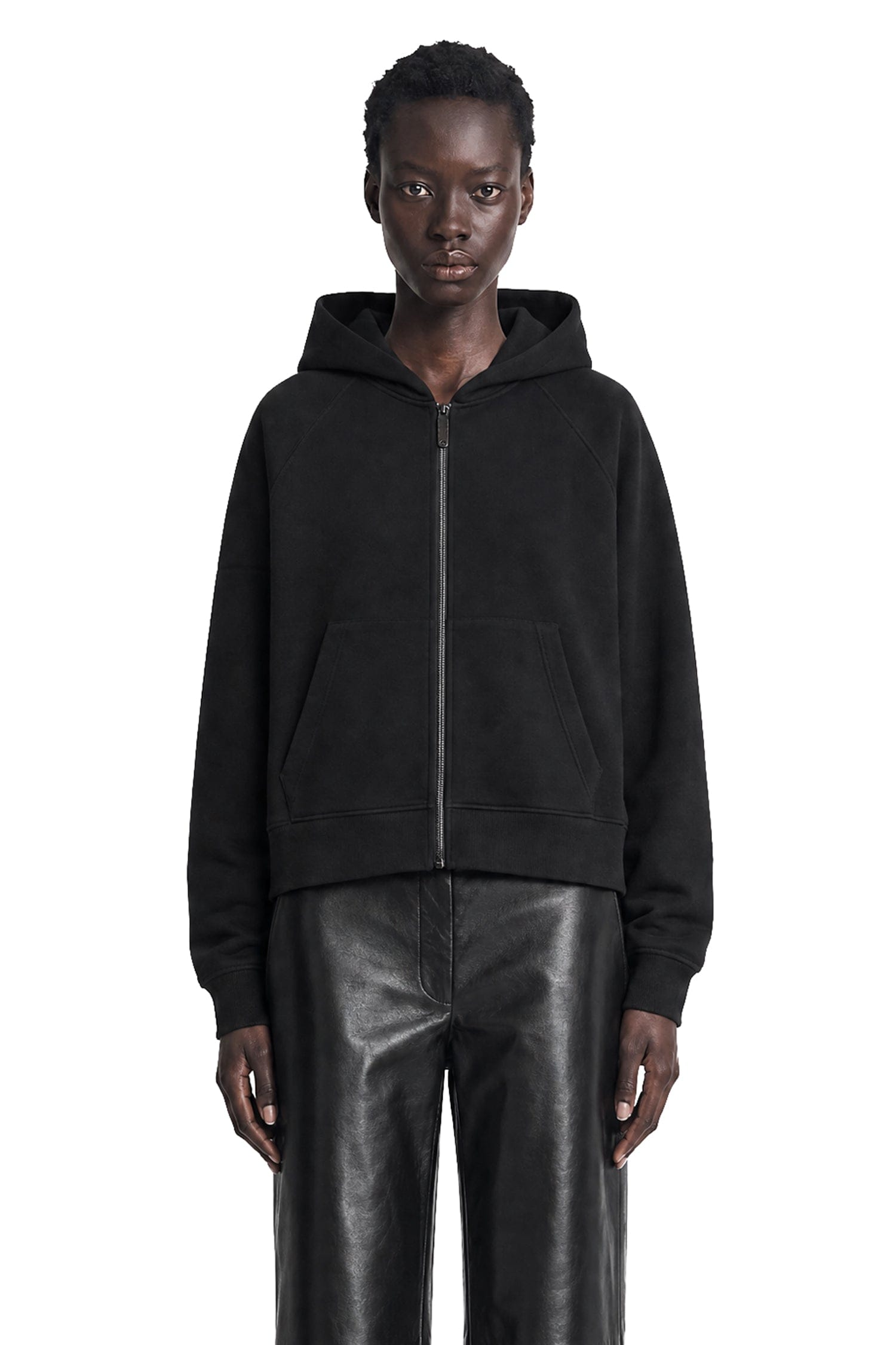 S MAX MARA Technical Cotton Zip - Up Hoodie