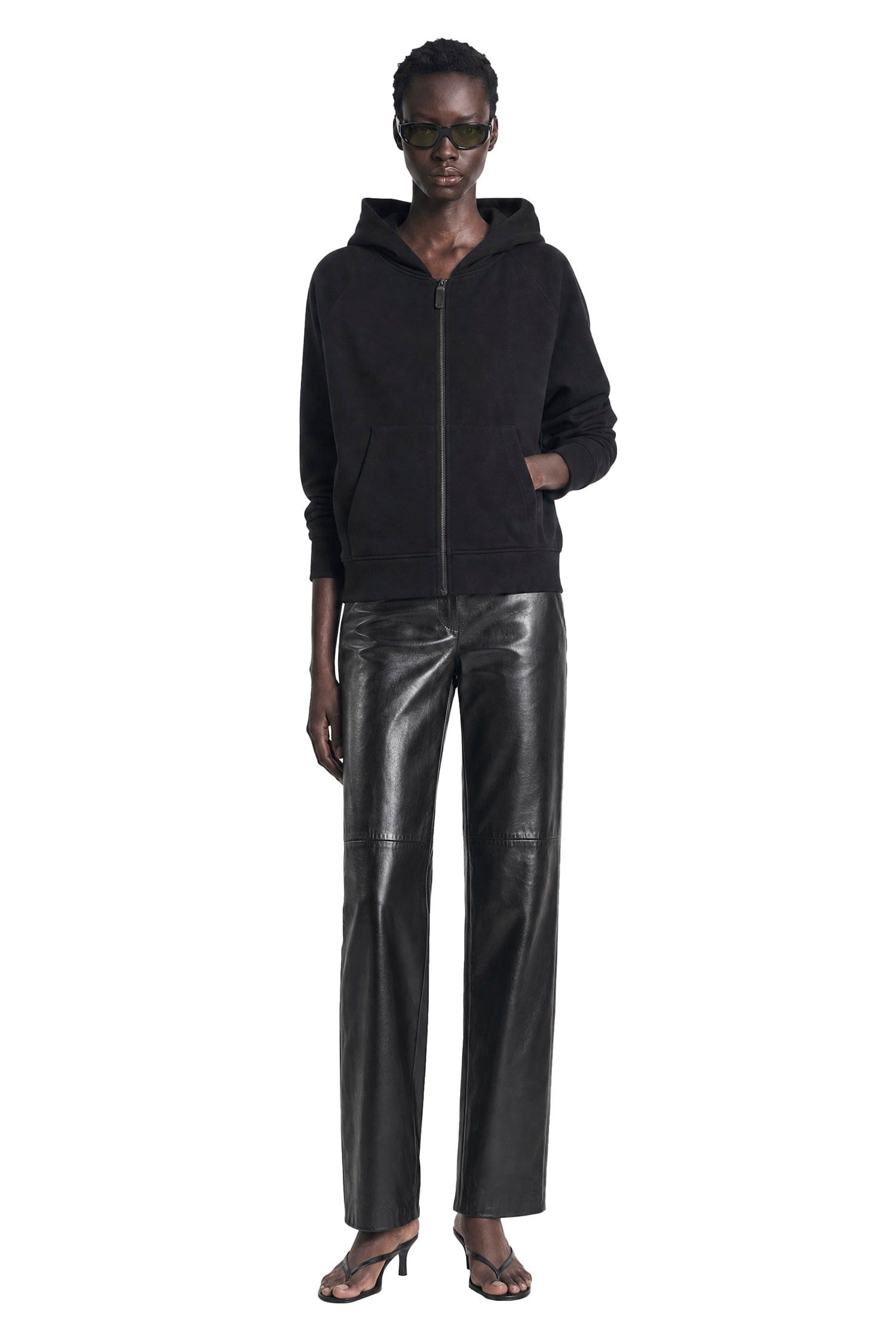 S MAX MARA Technical Cotton Zip - Up Hoodie