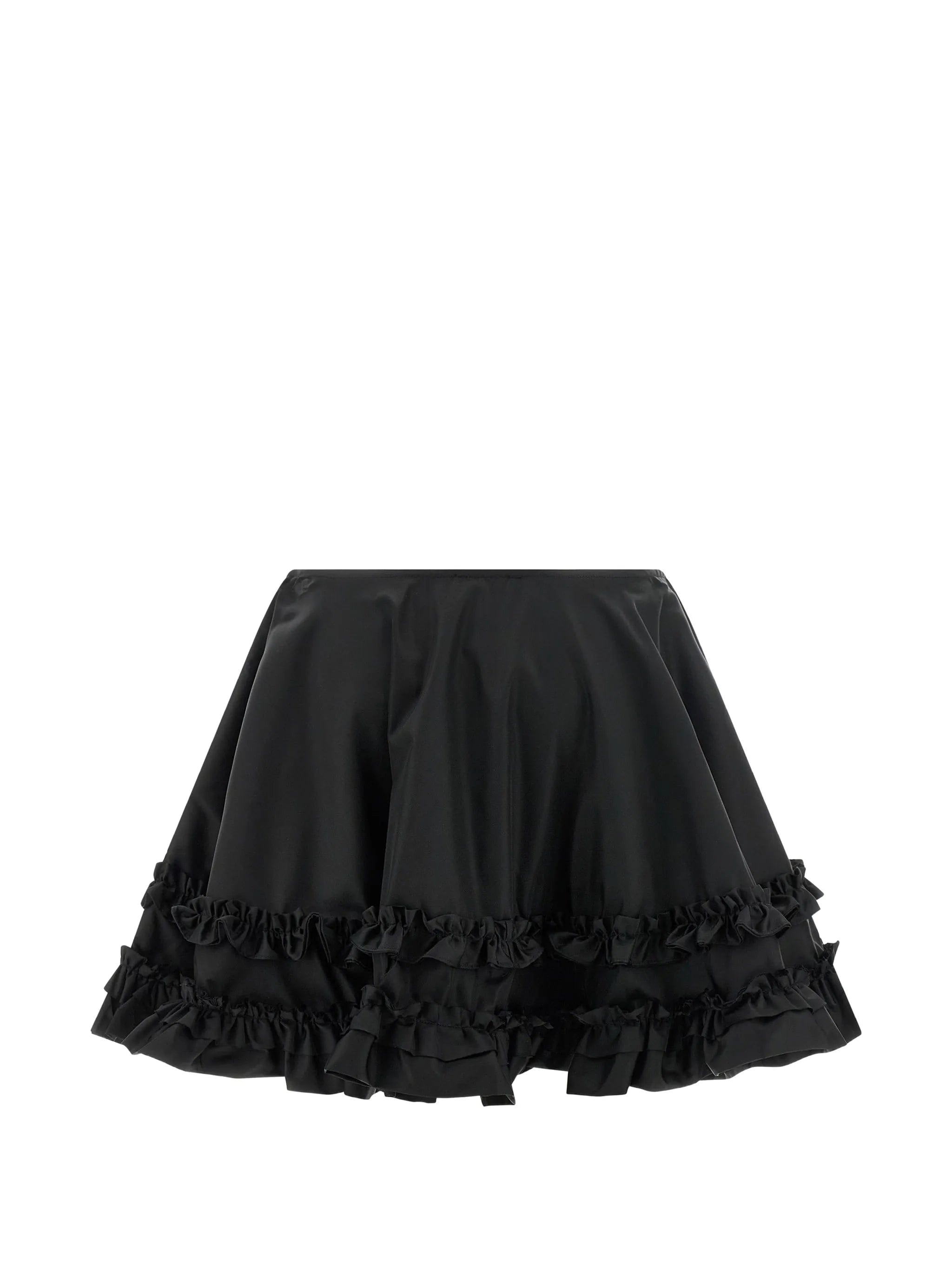 GANNI ruffled flared mini skirt