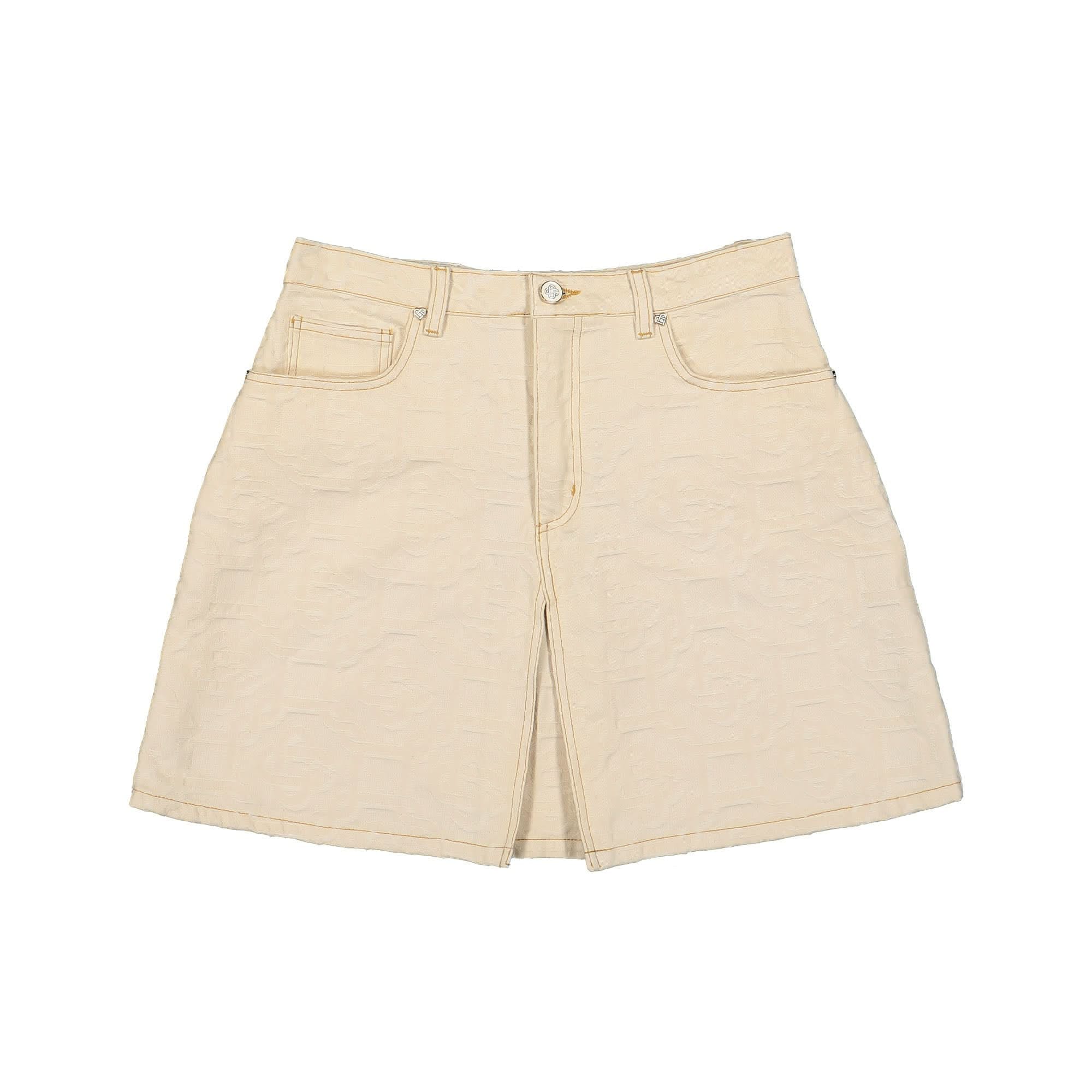 Casablanca Monogram Jacquard Denim Skirt