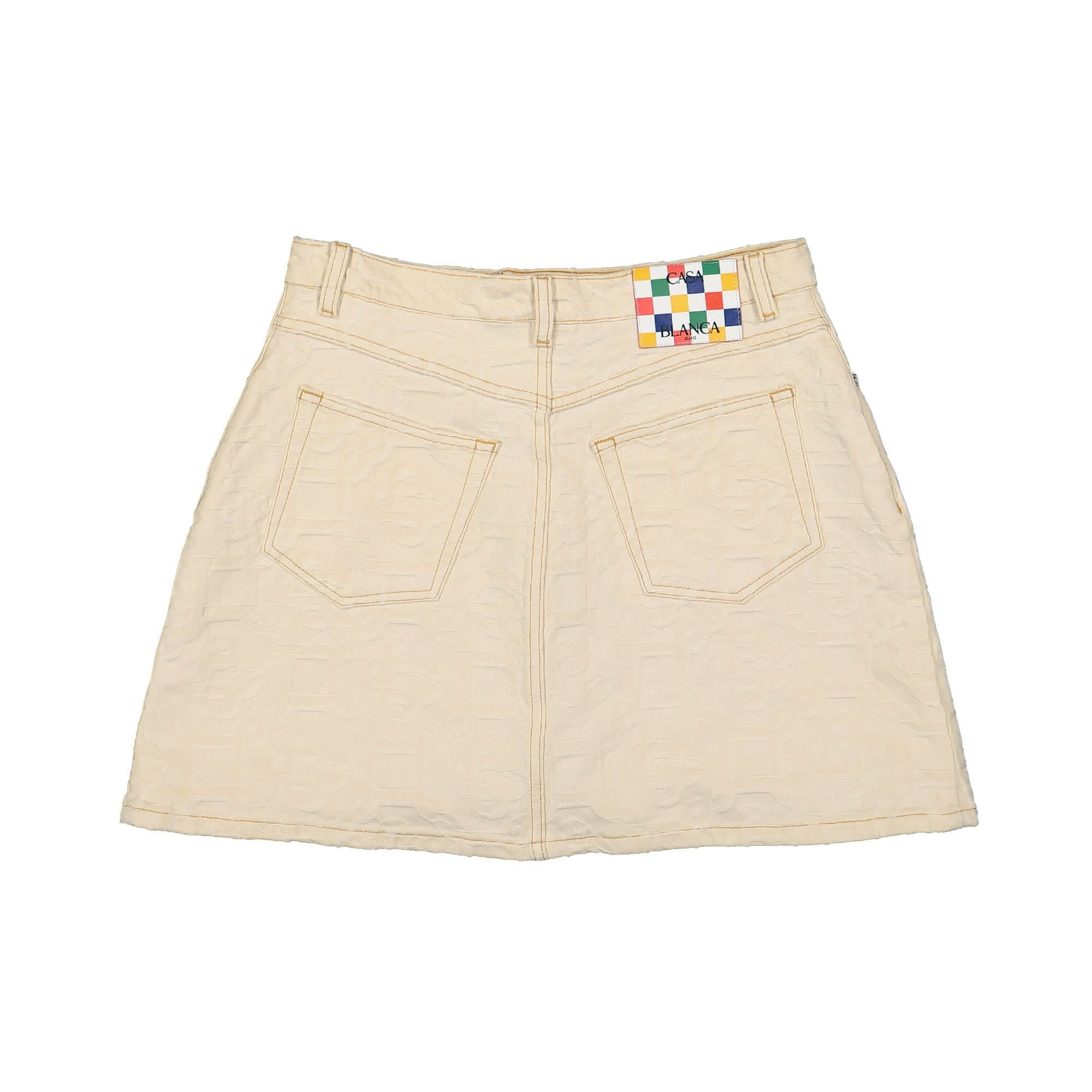 Casablanca Monogram Jacquard Denim Skirt