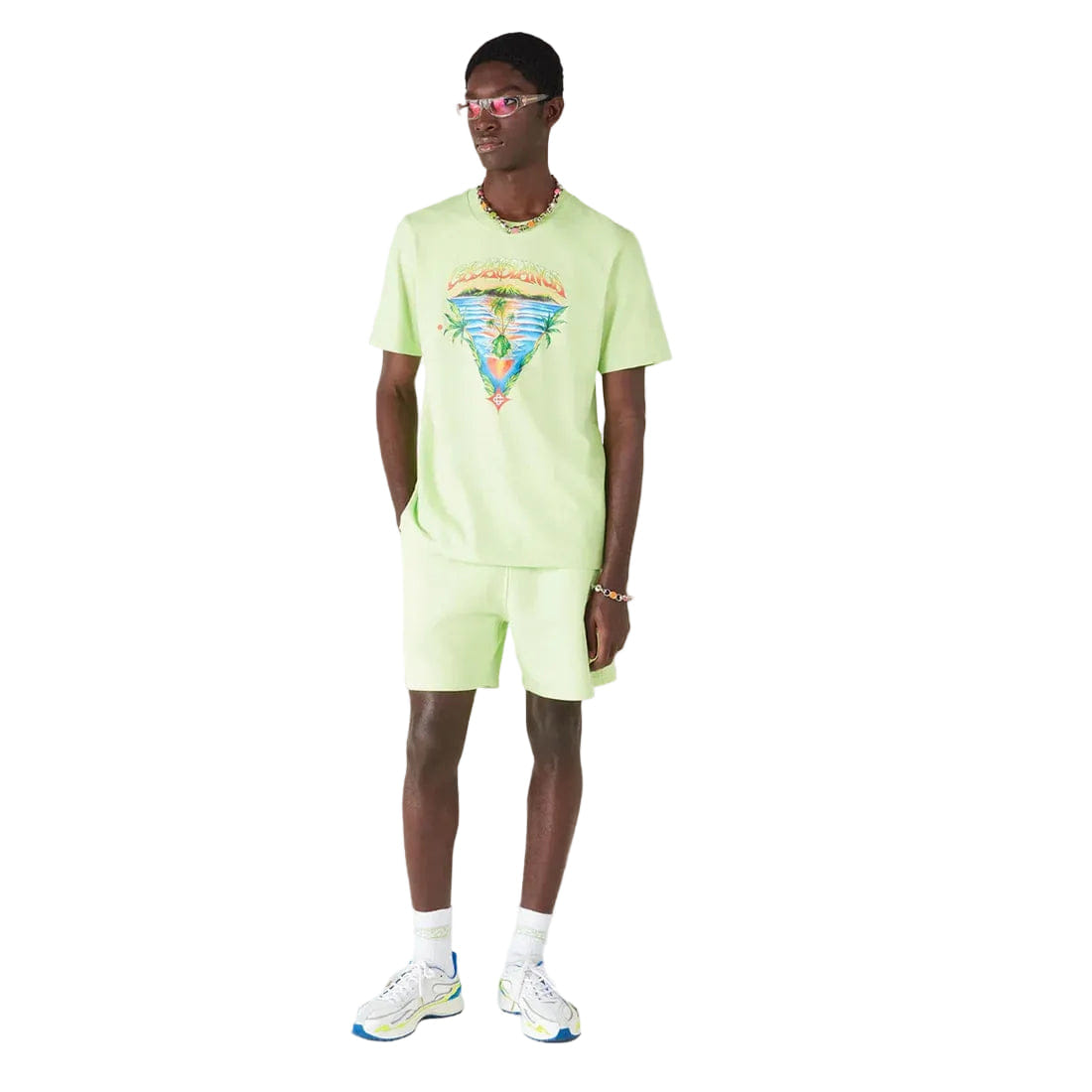 Casablanca Innocence Triangle Sweatshort Green