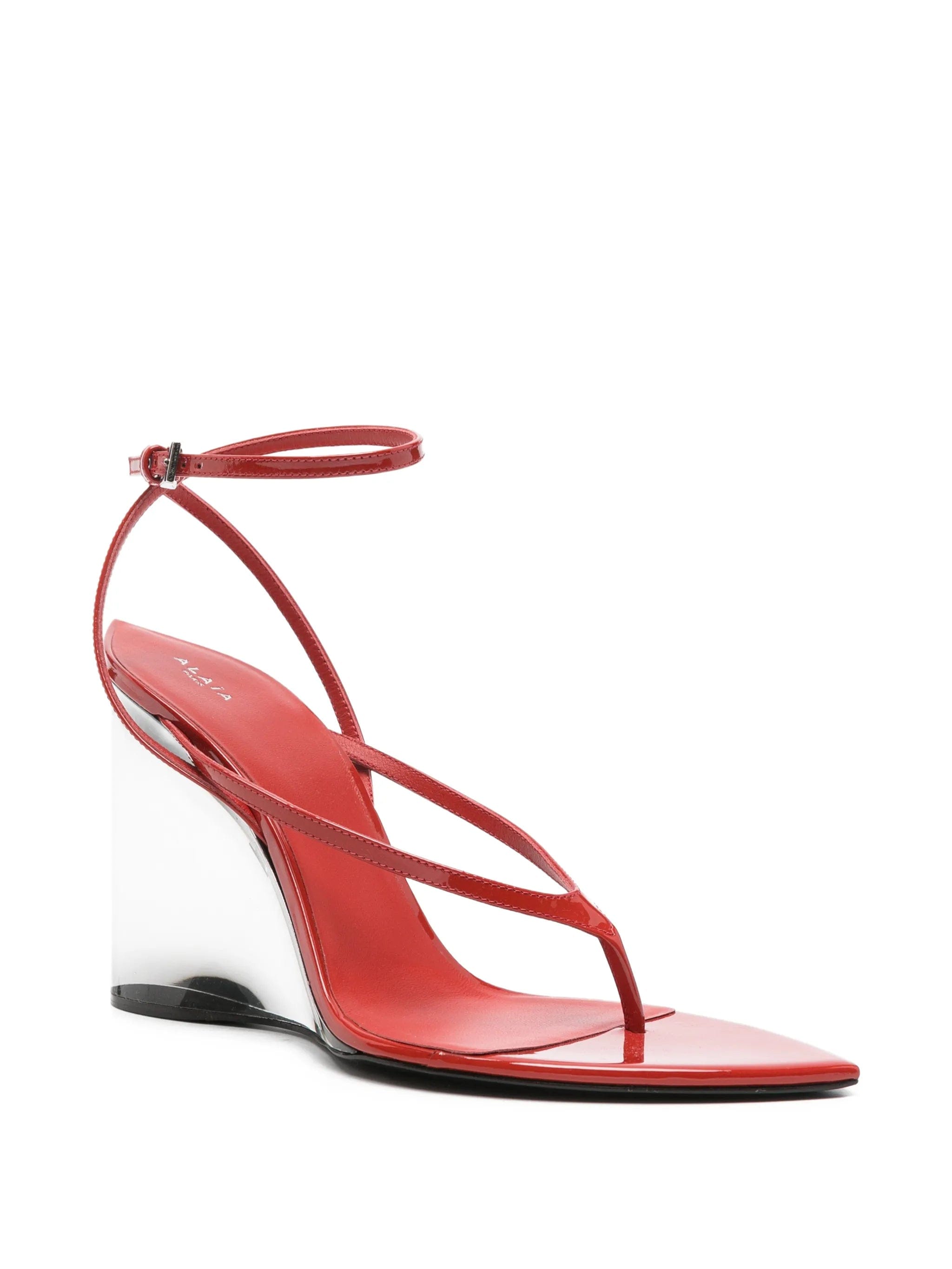 Alaïa leather wedge sandals